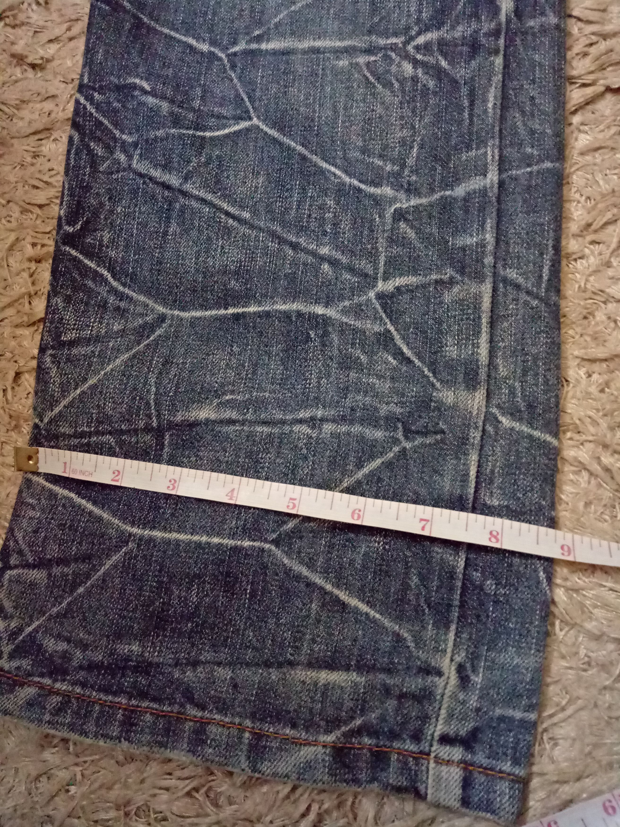 Designer × Japanese Brand Nylaus Jeans Double Waist Lightning Distressed Size US 34 / EU 50 - 8 Thumbnail