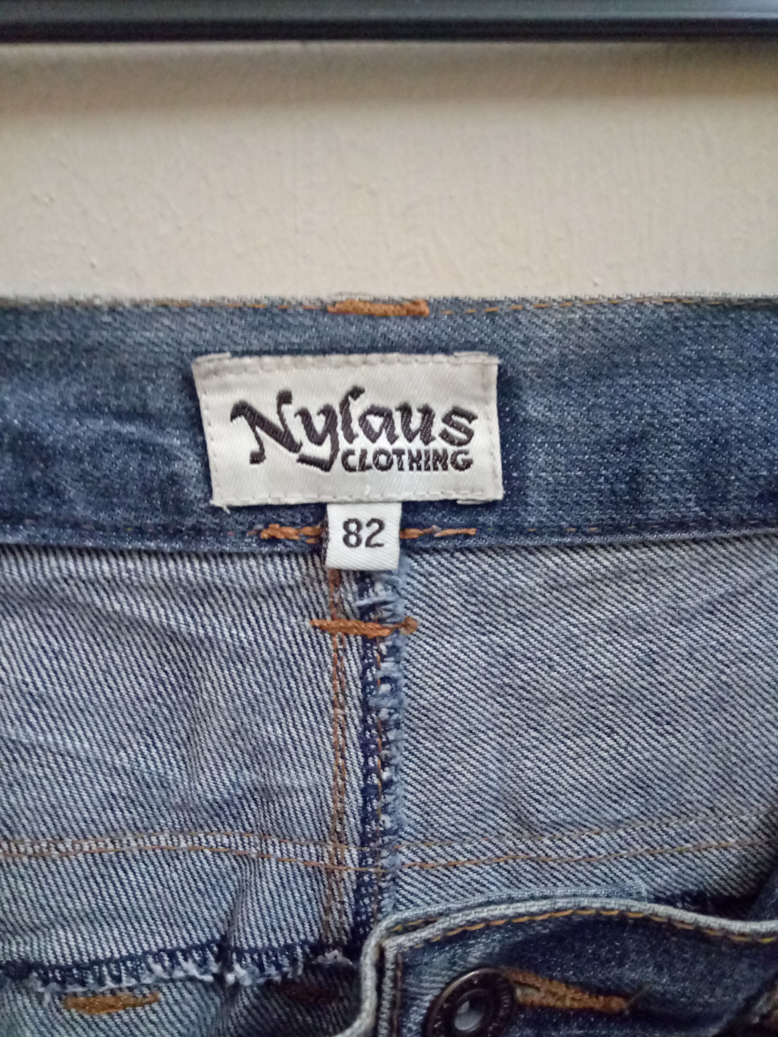 Designer × Japanese Brand Nylaus Jeans Double Waist Lightning Distressed Size US 34 / EU 50 - 3 Thumbnail