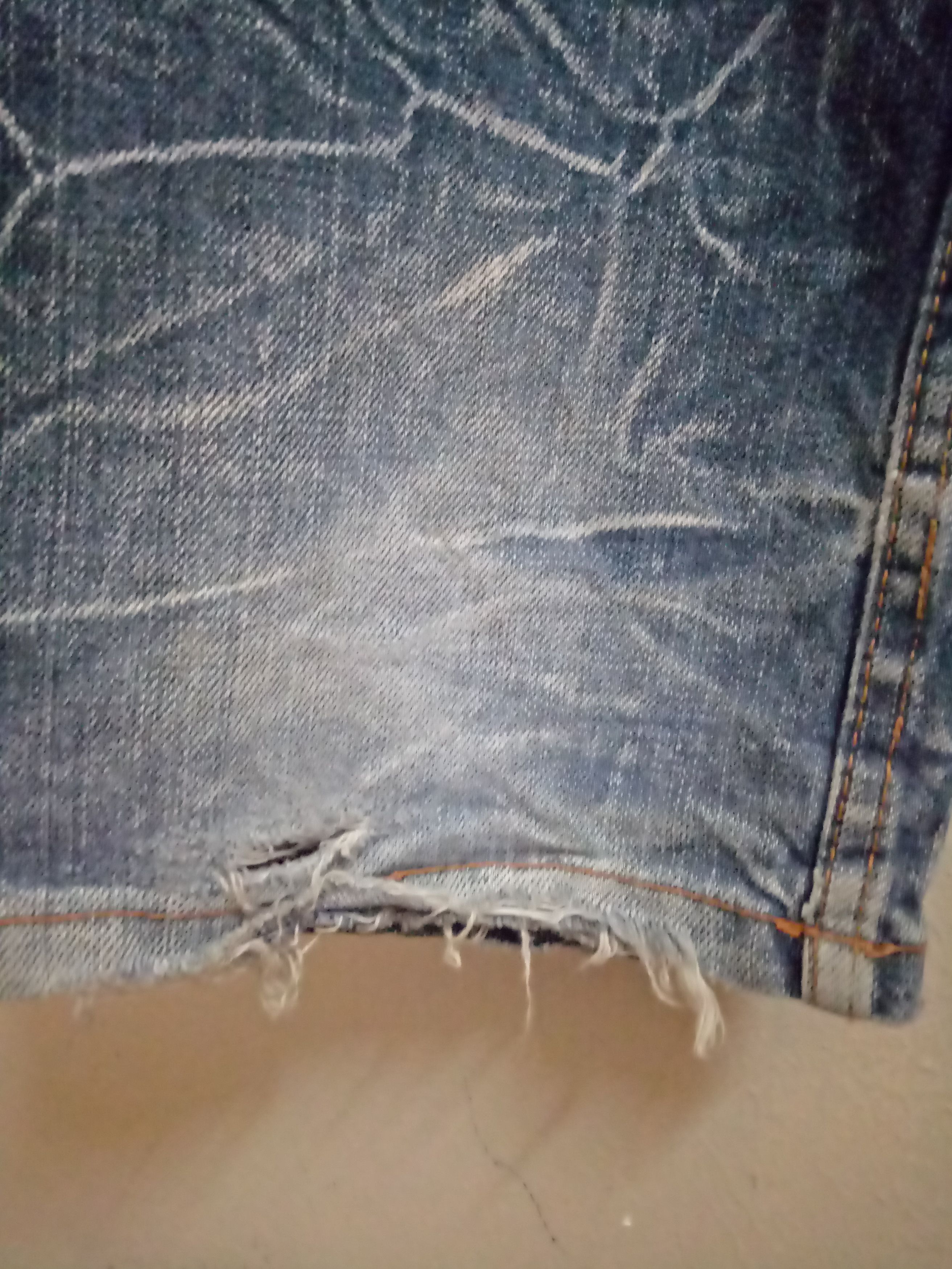 Designer × Japanese Brand Nylaus Jeans Double Waist Lightning Distressed Size US 34 / EU 50 - 9 Thumbnail