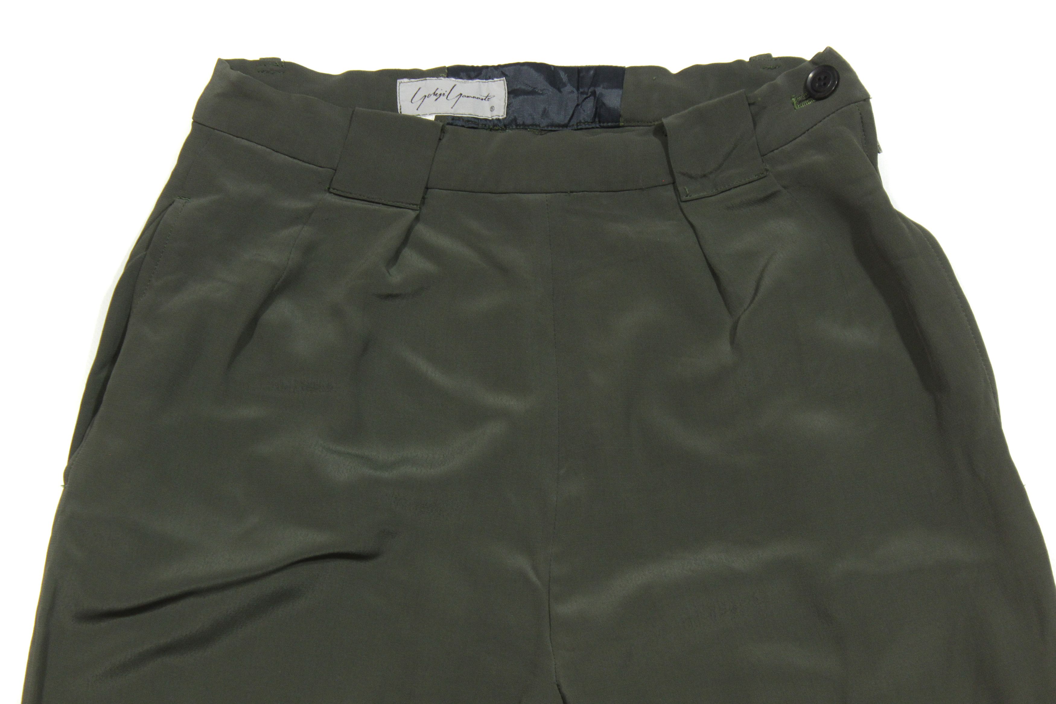 Yohji Yamamoto 90S Archive Nylon Silk Oversize Cropped Pants Vintage Size 28" / US 6 / IT 42 - 3 Thumbnail