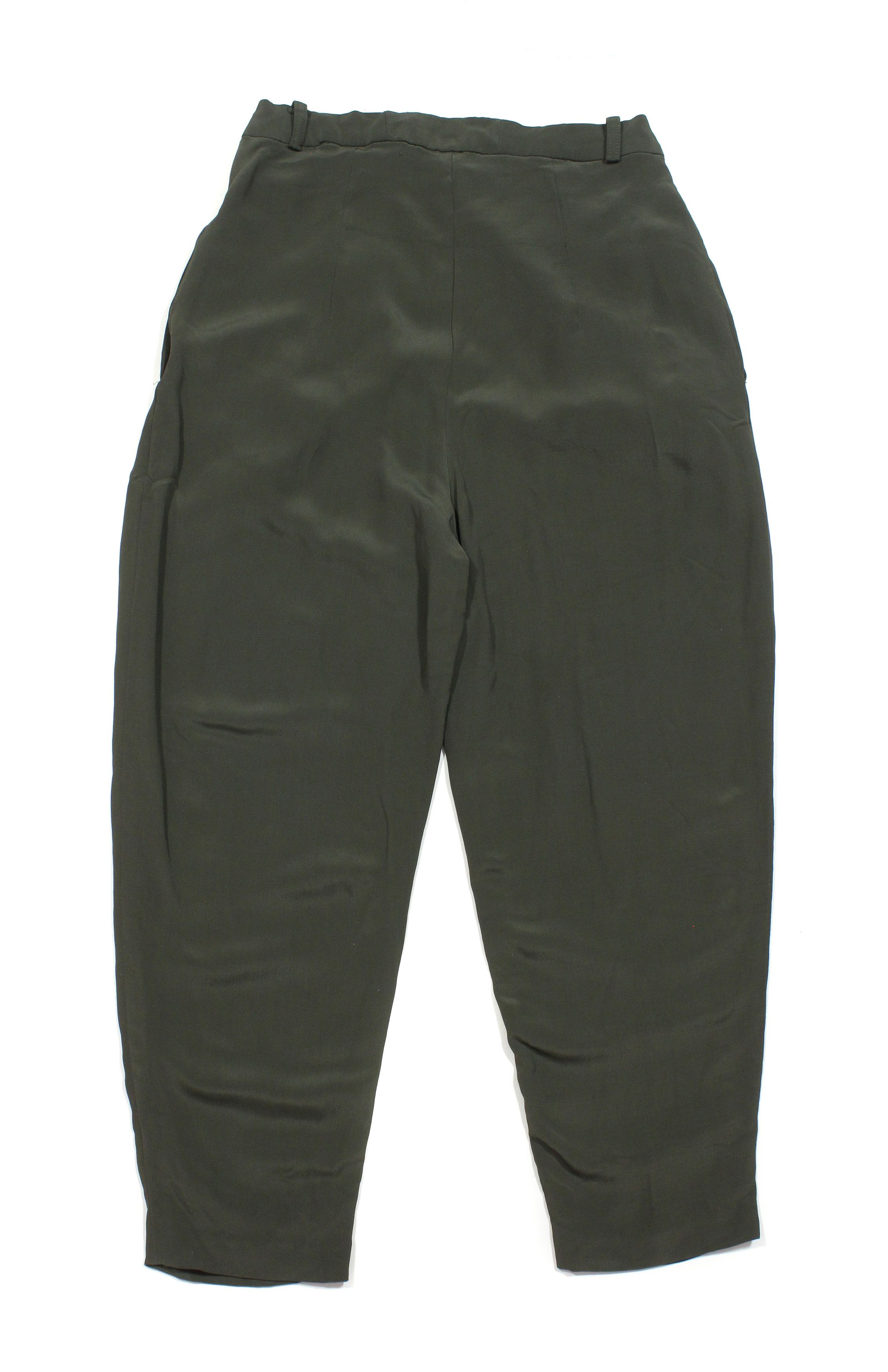 Yohji Yamamoto 90S Archive Nylon Silk Oversize Cropped Pants Vintage Size 28" / US 6 / IT 42 - 2 Thumbnail