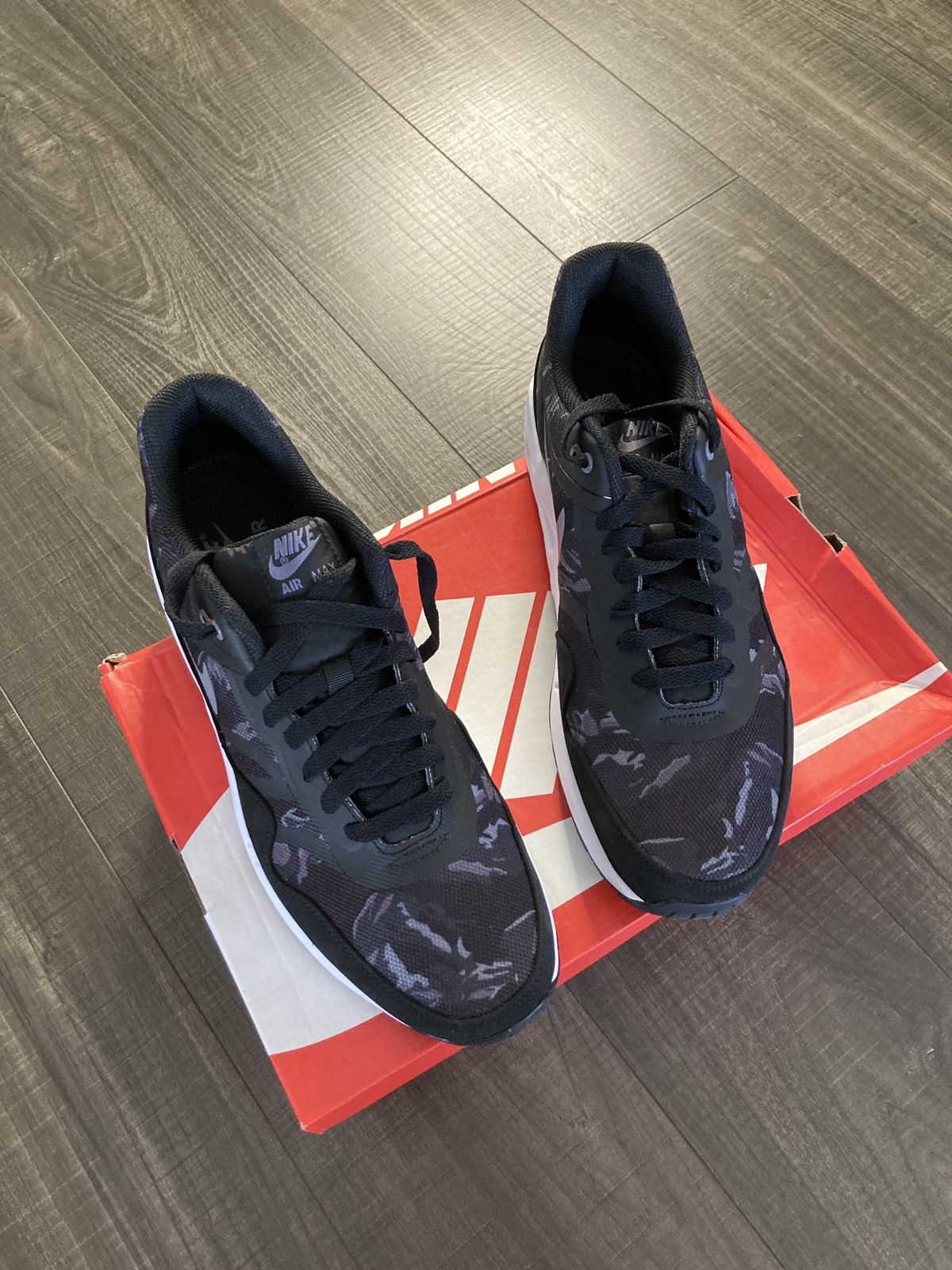 Nike NIKE Air Max 1 Prm Tape Black Camo Size US 12 / EU 45 - 4 Thumbnail