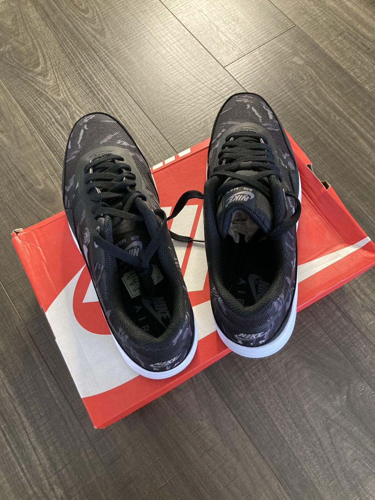 Nike NIKE Air Max 1 Prm Tape Black Camo Size US 12 / EU 45 - 5 Thumbnail
