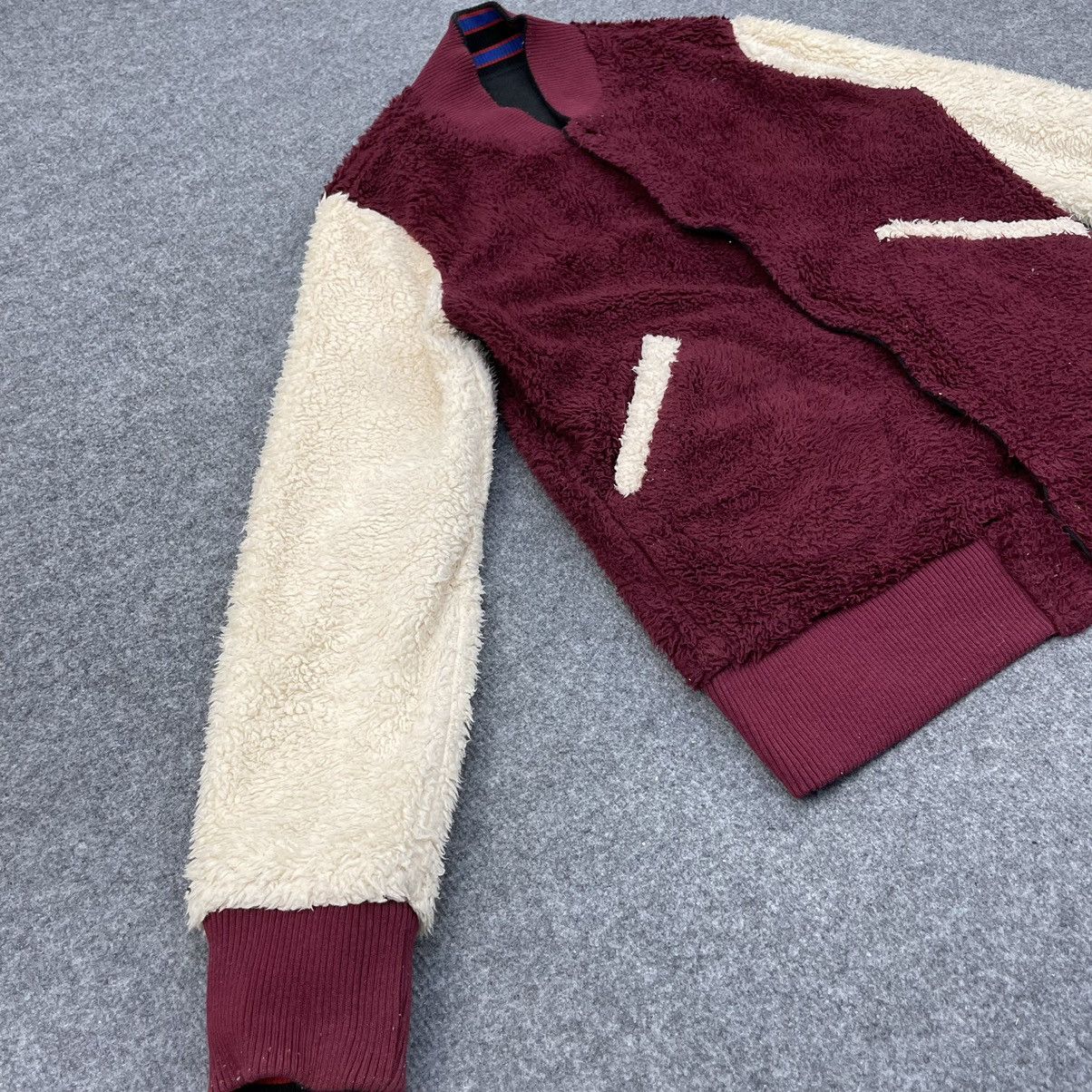 Japanese Brand × Vintage Up Smile Fleece Sherpa Reversible Varsity Jacket Size US M / EU 48-50 / 2 - 9 Thumbnail