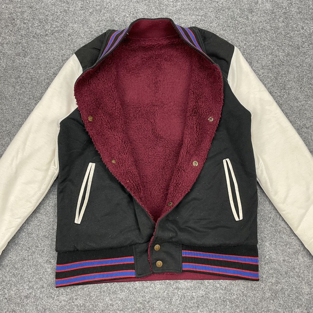Japanese Brand × Vintage Up Smile Fleece Sherpa Reversible Varsity Jacket Size US M / EU 48-50 / 2 - 6 Thumbnail