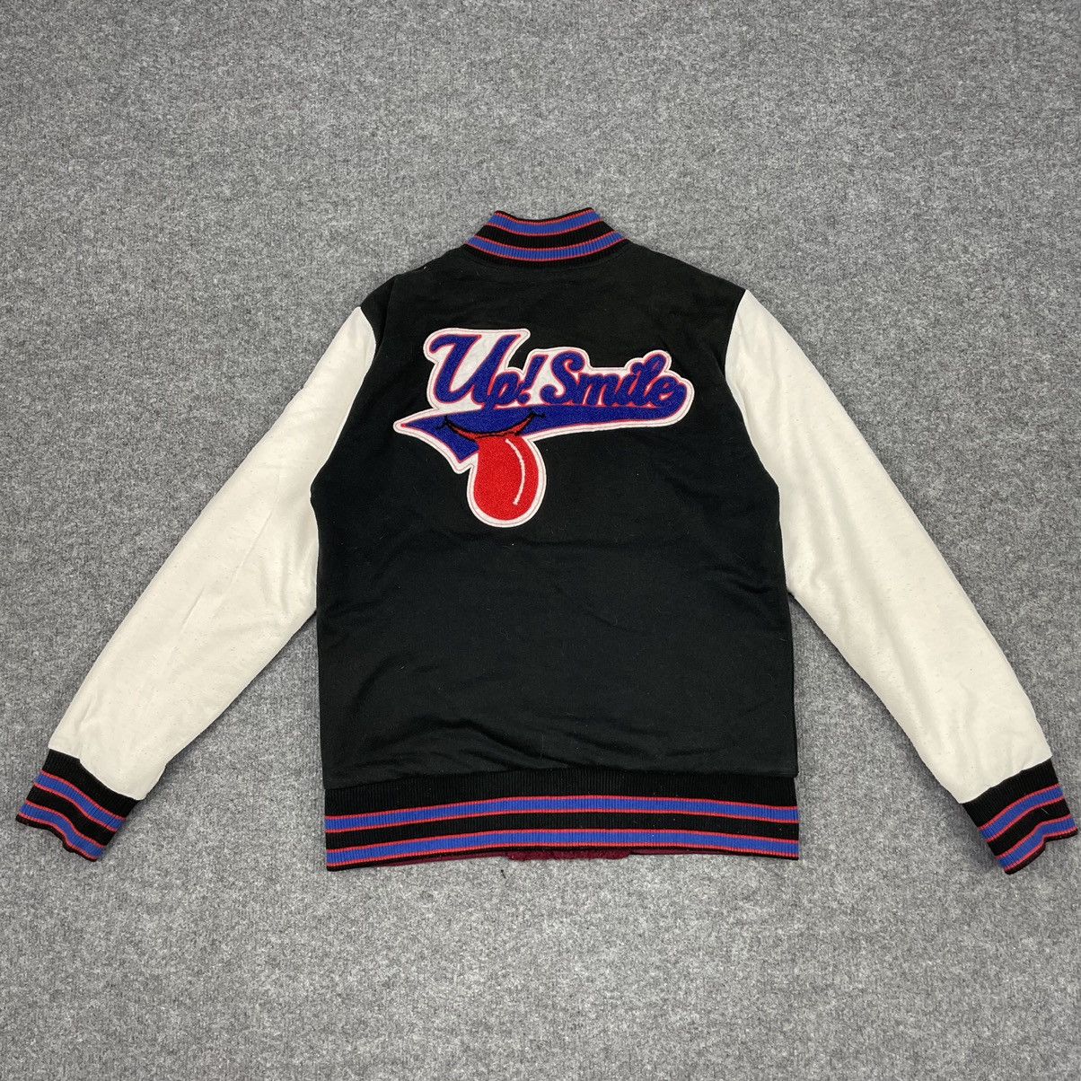 Japanese Brand × Vintage Up Smile Fleece Sherpa Reversible Varsity Jacket Size US M / EU 48-50 / 2 - 1 Thumbnail