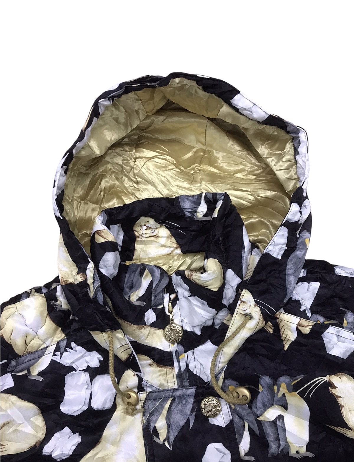 Japanese Brand × Kensho Abe × Vintage Kensho Abe Winter Animal Over Print Puffer Hoodie Jacket Size US M / EU 48-50 / 2 - 5 Thumbnail