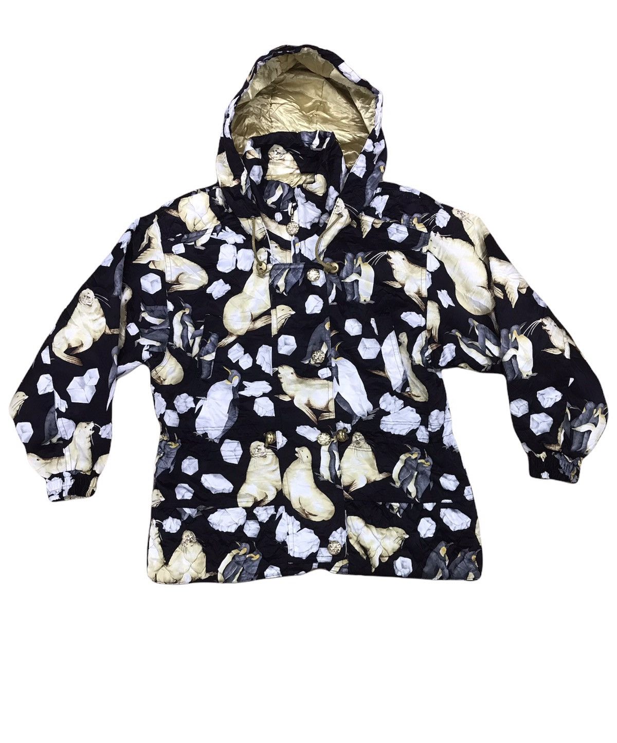 Japanese Brand × Kensho Abe × Vintage Kensho Abe Winter Animal Over Print Puffer Hoodie Jacket Size US M / EU 48-50 / 2 - 1 Thumbnail