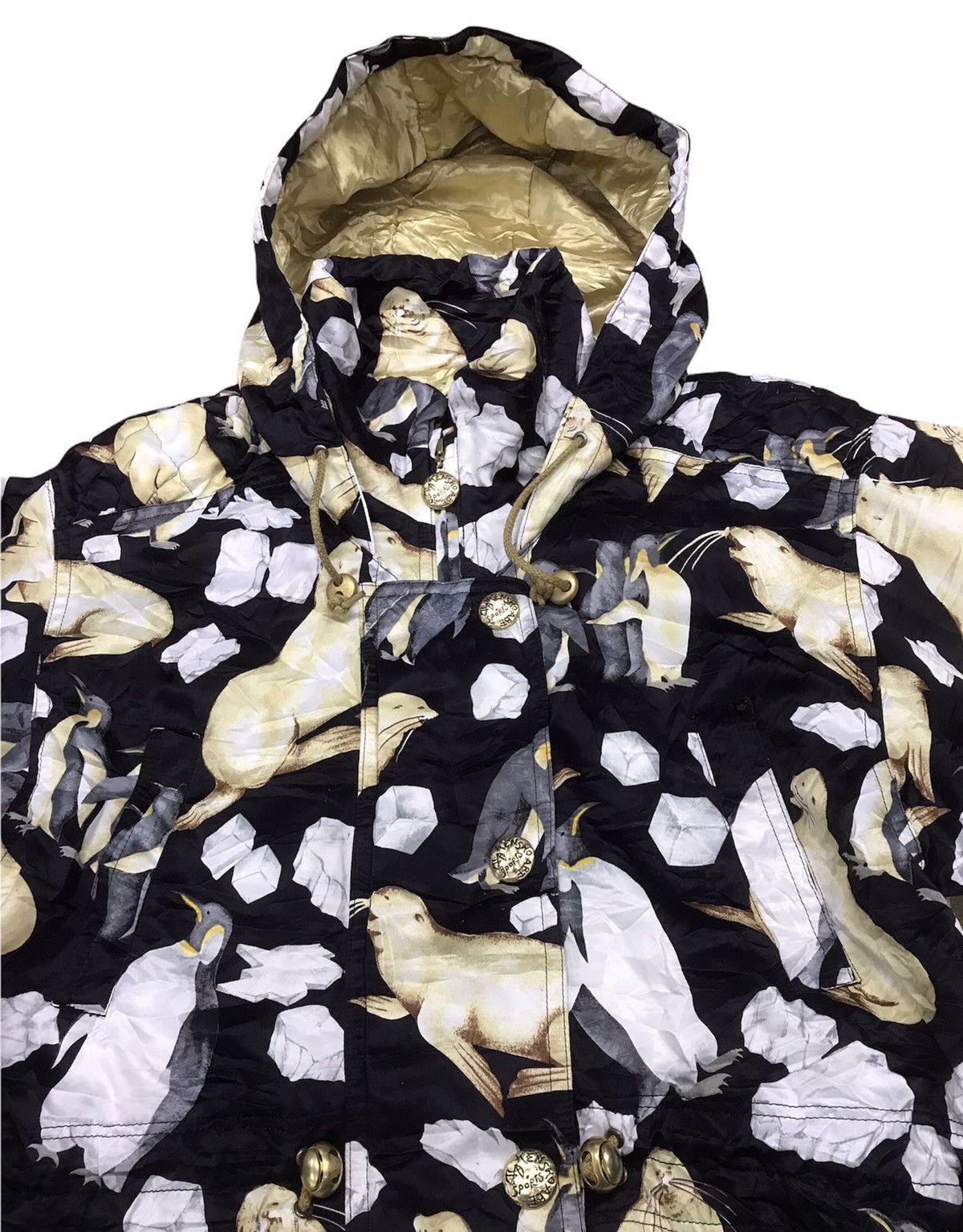 Japanese Brand × Kensho Abe × Vintage Kensho Abe Winter Animal Over Print Puffer Hoodie Jacket Size US M / EU 48-50 / 2 - 3 Thumbnail