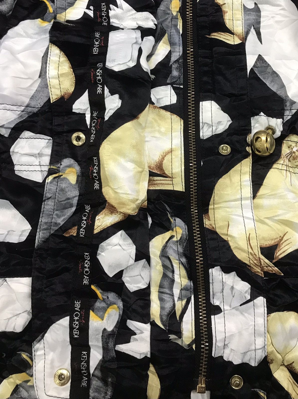 Japanese Brand × Kensho Abe × Vintage Kensho Abe Winter Animal Over Print Puffer Hoodie Jacket Size US M / EU 48-50 / 2 - 10 Thumbnail