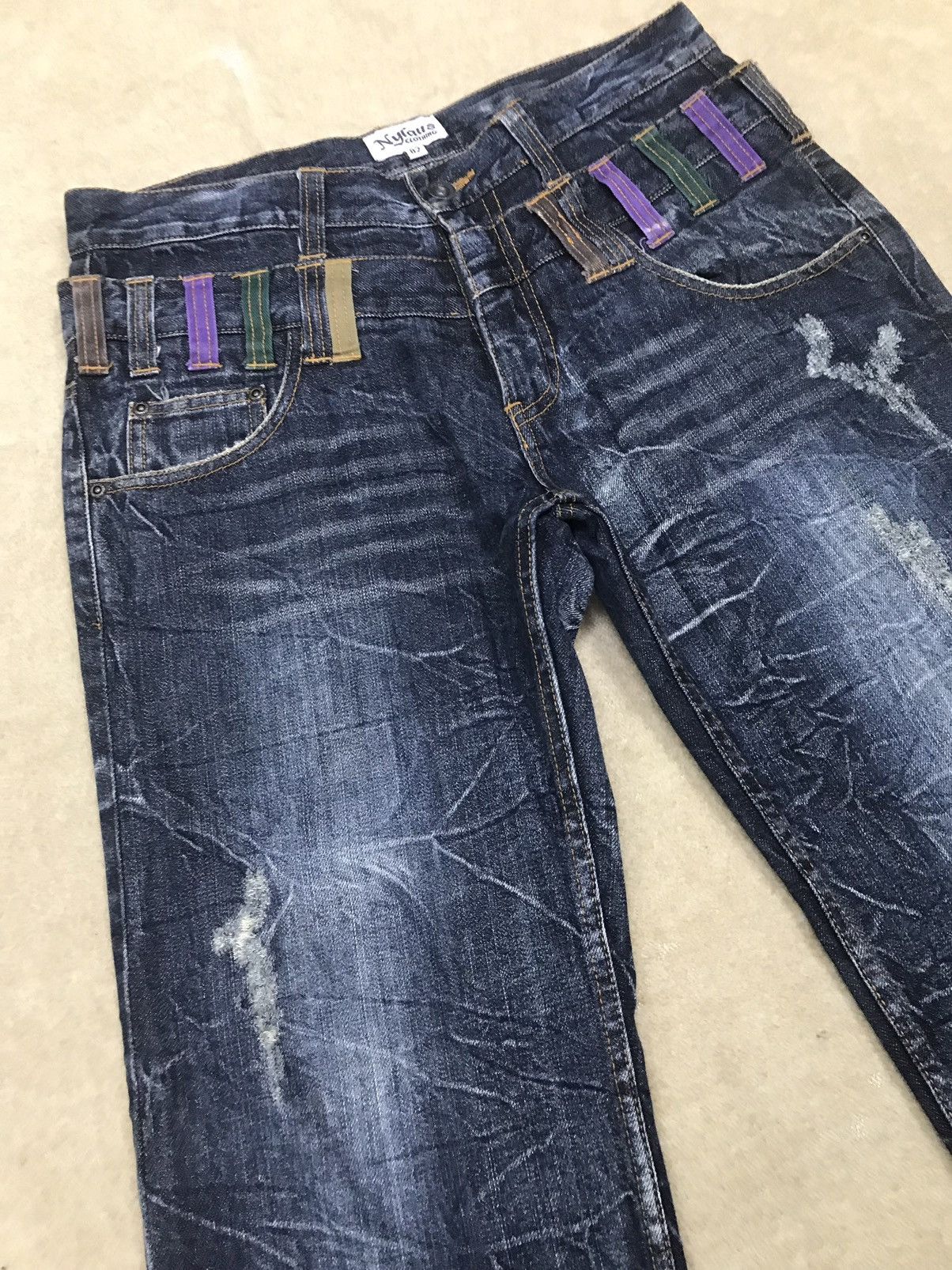 Japanese Brand Limited Design 🔥 Nylaus Double Waist Denim Size 32 Size US 32 / EU 48 - 8 Thumbnail