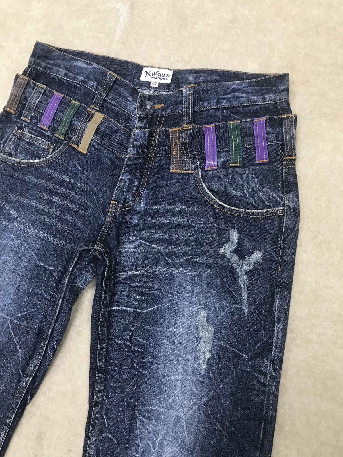 Japanese Brand Limited Design 🔥 Nylaus Double Waist Denim Size 32 Size US 32 / EU 48 - 7 Thumbnail