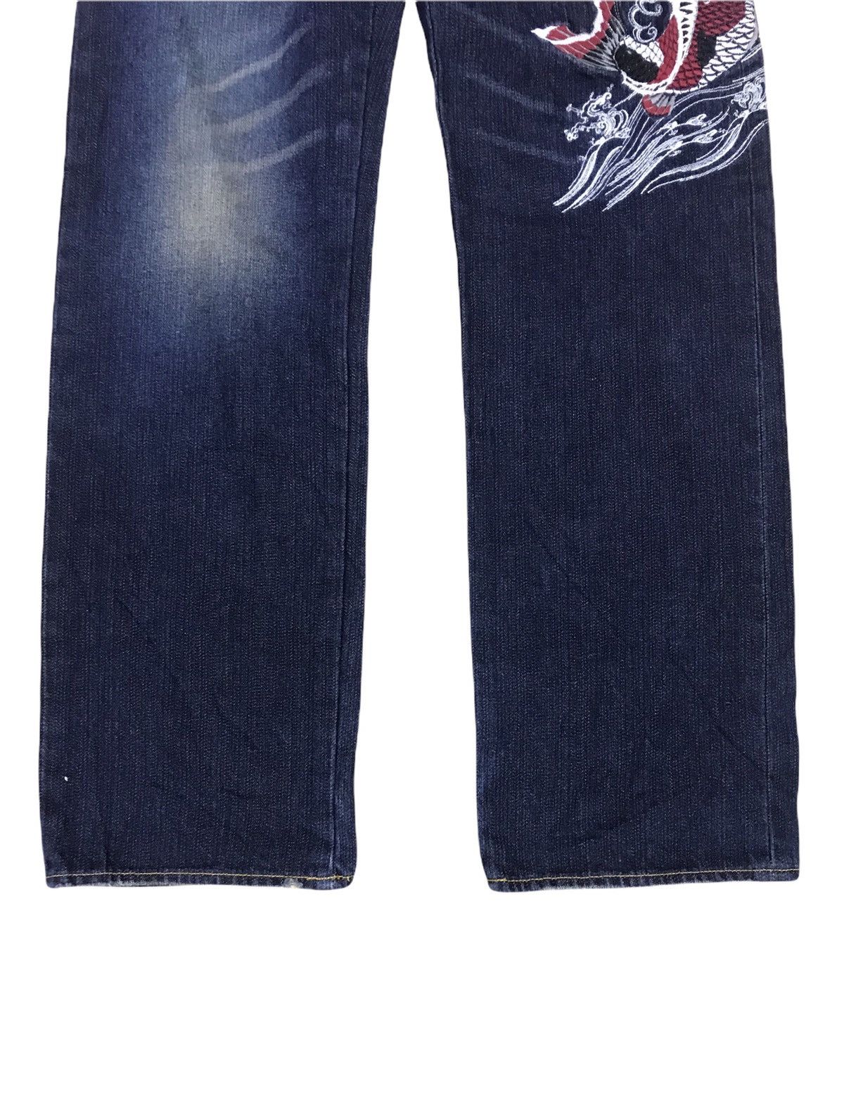 Japanese Brand Koi Fish Multi Pocket Denim Size 29x32 Size US 29 - 6 Thumbnail