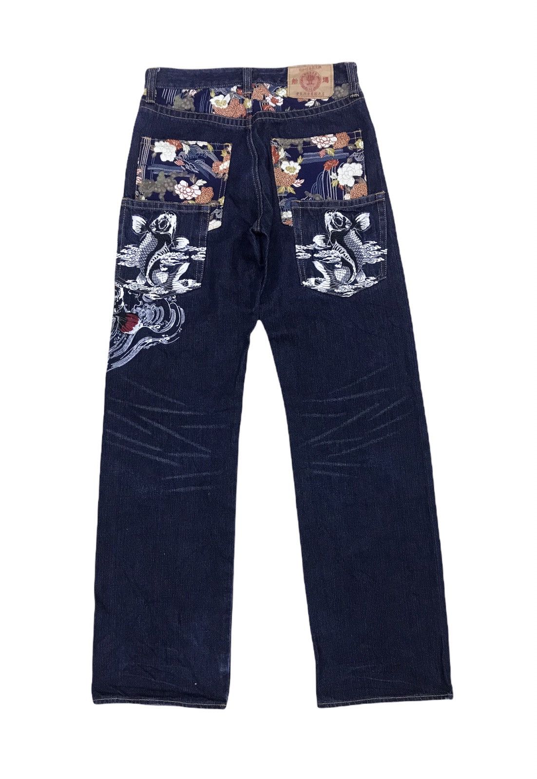 Japanese Brand Koi Fish Multi Pocket Denim Size 29x32 Size US 29 - 1 Thumbnail