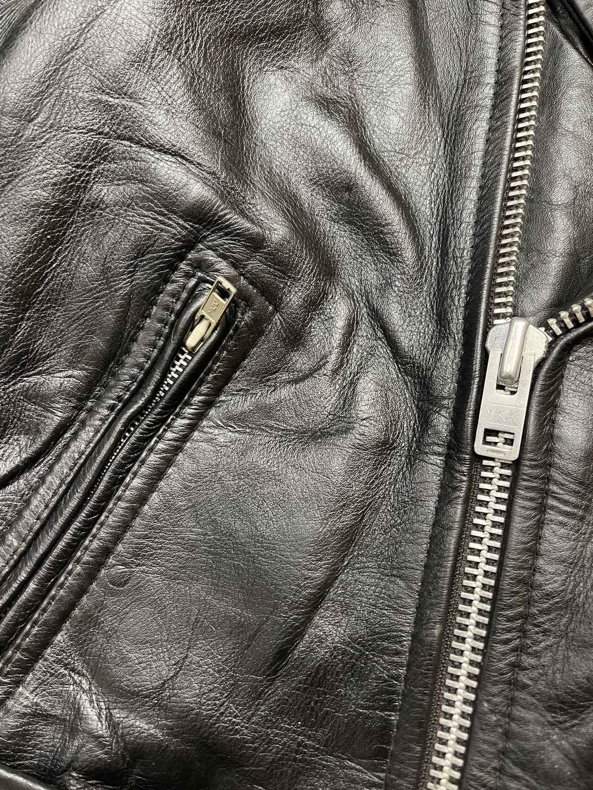 Vintage America Nostalgia Double Collar Motorcycle Leather Jacket Size US L / EU 52-54 / 3 - 17 Thumbnail