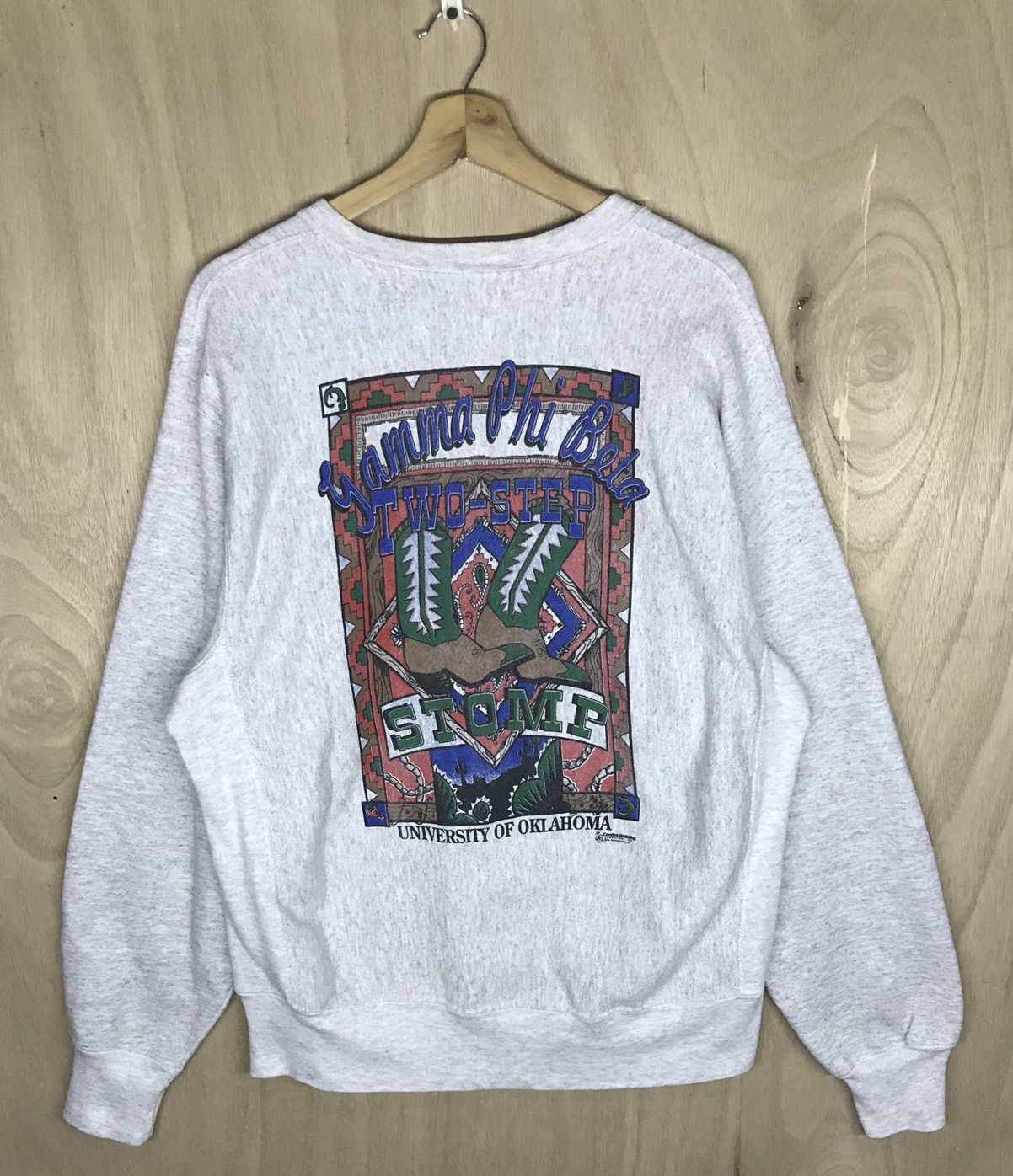 image of Vintage 90’S University Of Oklahoma Sweatshirts(Tag Missing) in Grey, Men's (Size XL)