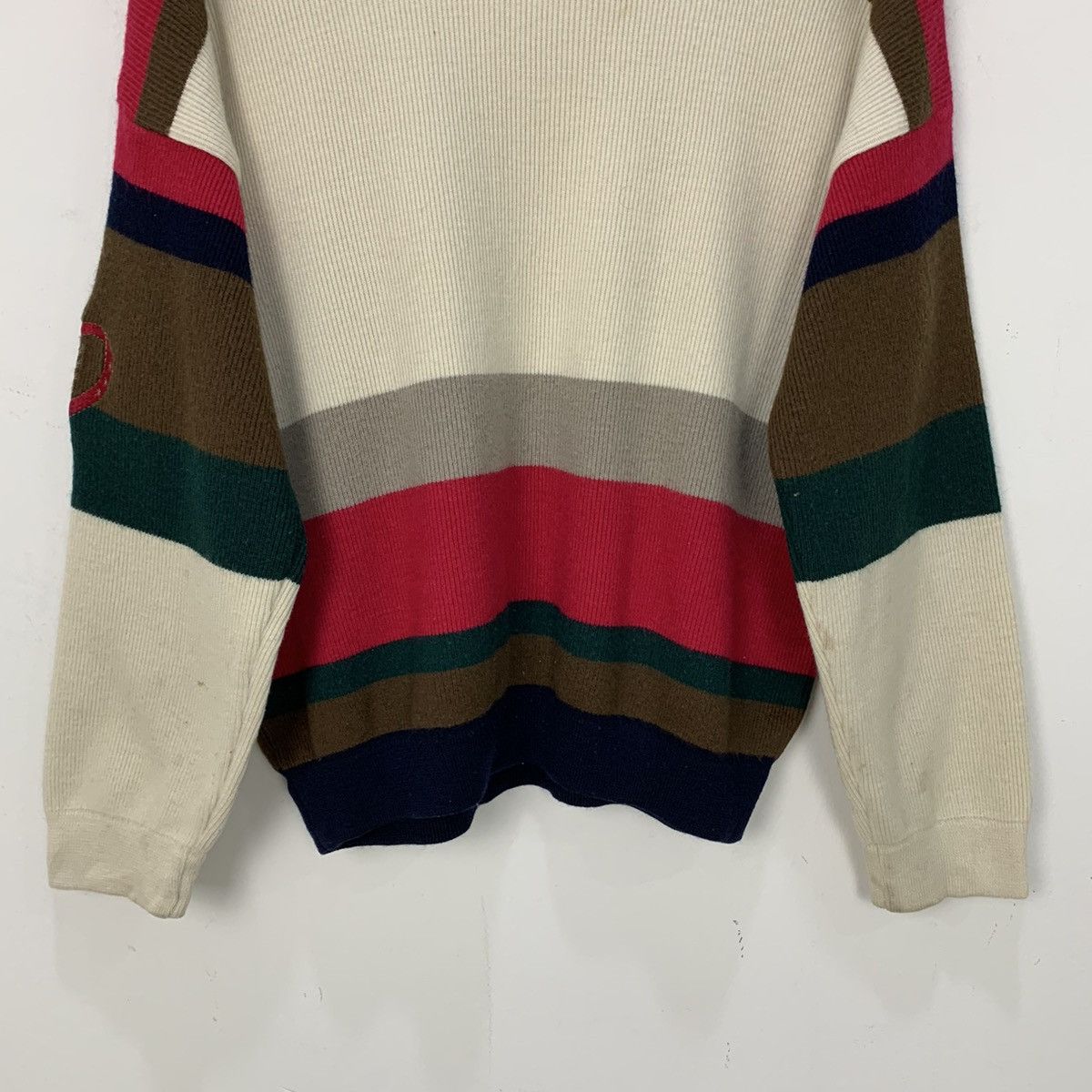 Aran Isles Knitwear × Designer SAINT JOIE Pullover Pure Knitwear Collar Sweatshirt Sweater Size US M / EU 48-50 / 2 - 12 Thumbnail