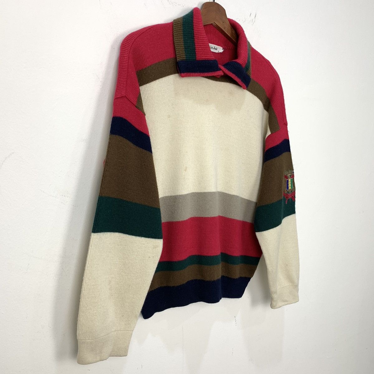 Aran Isles Knitwear × Designer SAINT JOIE Pullover Pure Knitwear Collar Sweatshirt Sweater Size US M / EU 48-50 / 2 - 5 Thumbnail
