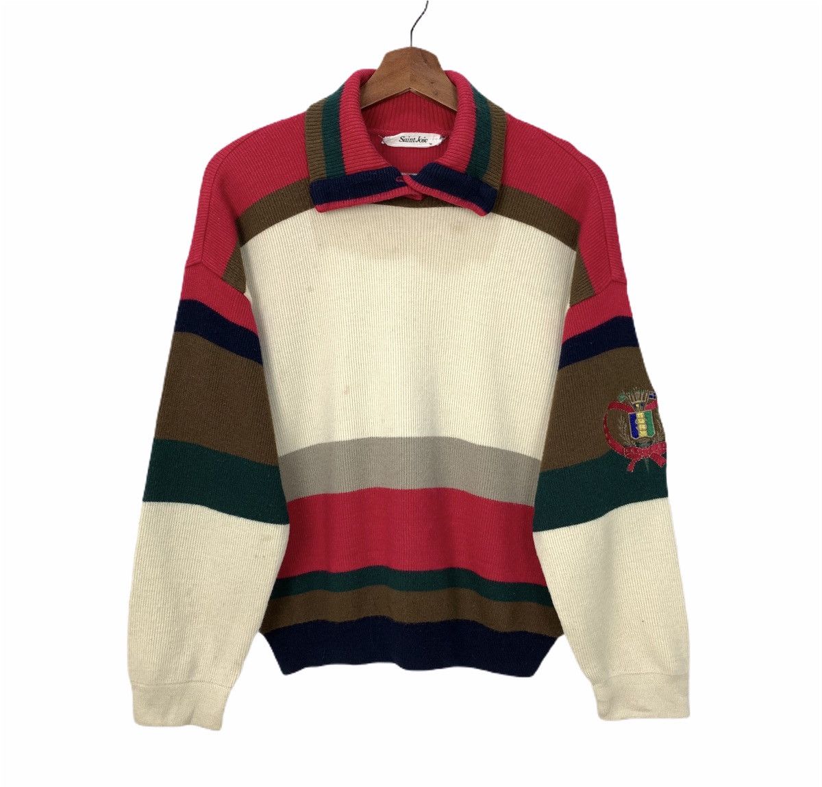 Aran Isles Knitwear × Designer SAINT JOIE Pullover Pure Knitwear Collar Sweatshirt Sweater Size US M / EU 48-50 / 2 - 1 Thumbnail