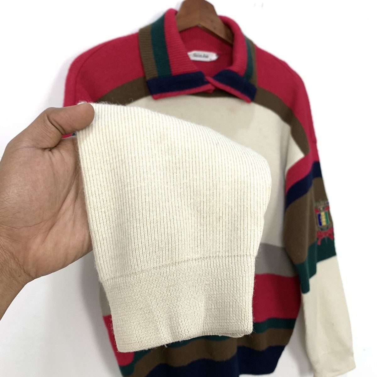 Aran Isles Knitwear × Designer SAINT JOIE Pullover Pure Knitwear Collar Sweatshirt Sweater Size US M / EU 48-50 / 2 - 9 Thumbnail