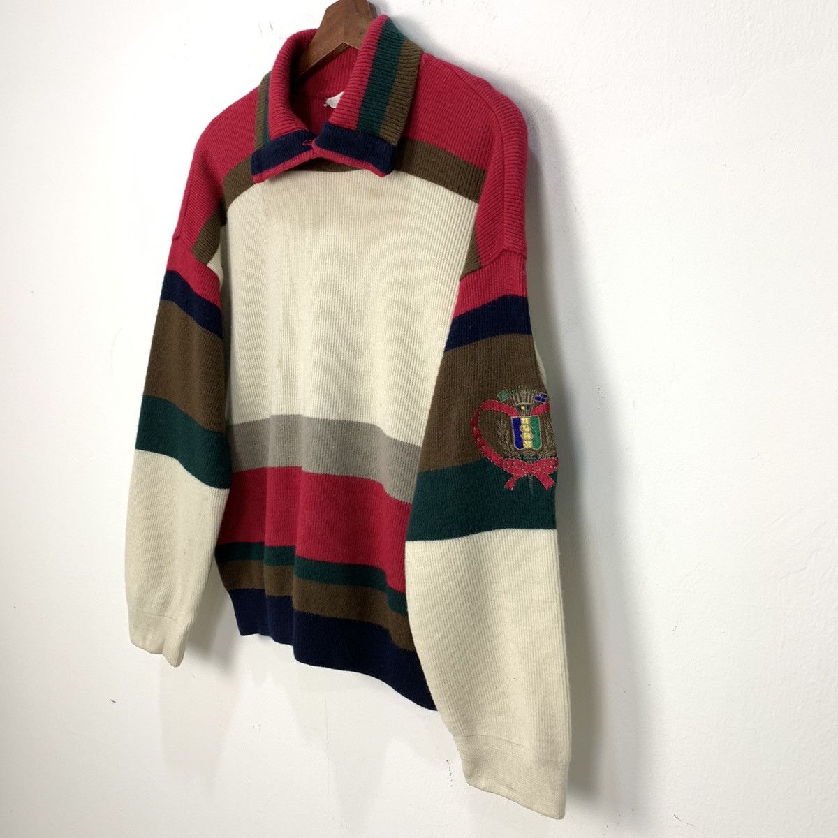 Aran Isles Knitwear × Designer SAINT JOIE Pullover Pure Knitwear Collar Sweatshirt Sweater Size US M / EU 48-50 / 2 - 6 Thumbnail