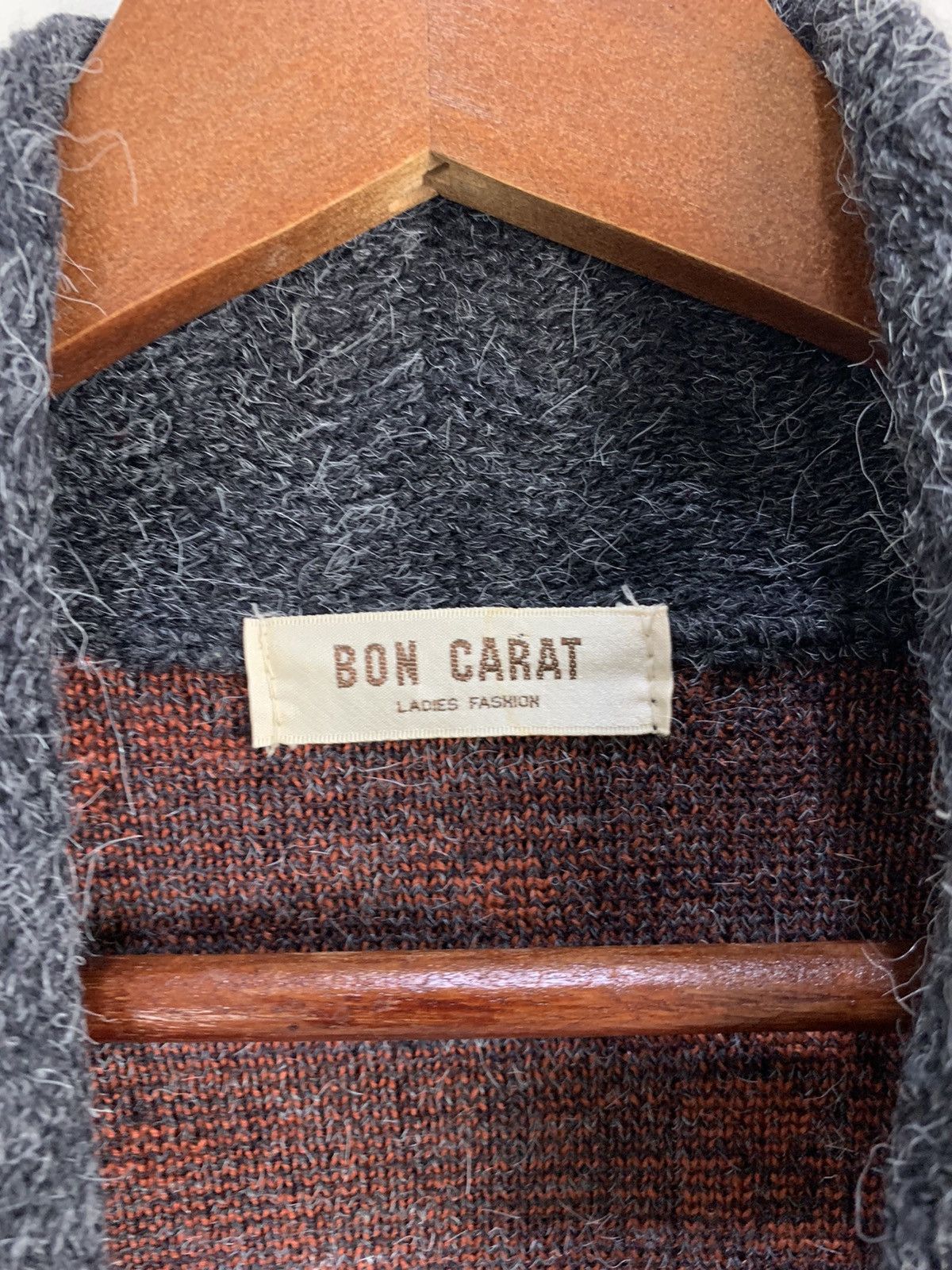 Aran Isles Knitwear × Japanese Brand BON CARAT Fullprint Intarsia BatWing Mohair Kimono Cardigan Size L / US 10 / IT 46 - 16 Thumbnail