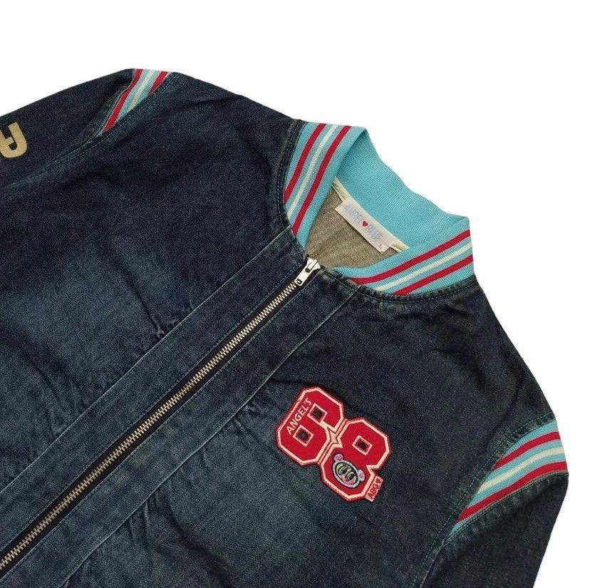 Vintage Angel Blue Zipper Denim Jacket