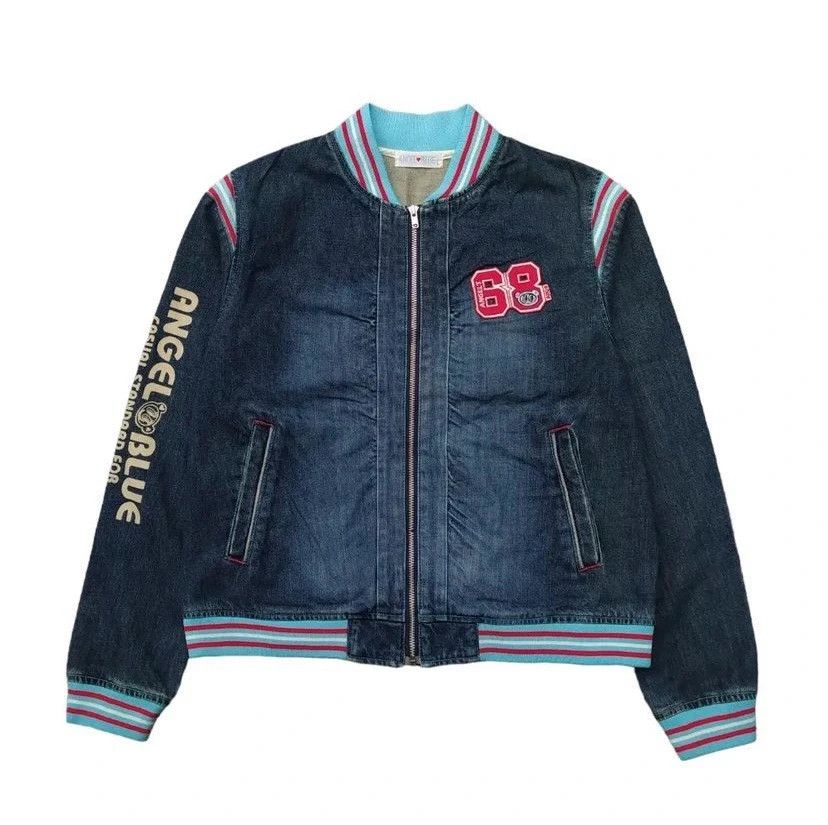 Vintage Angel Blue Zipper Denim Jacket