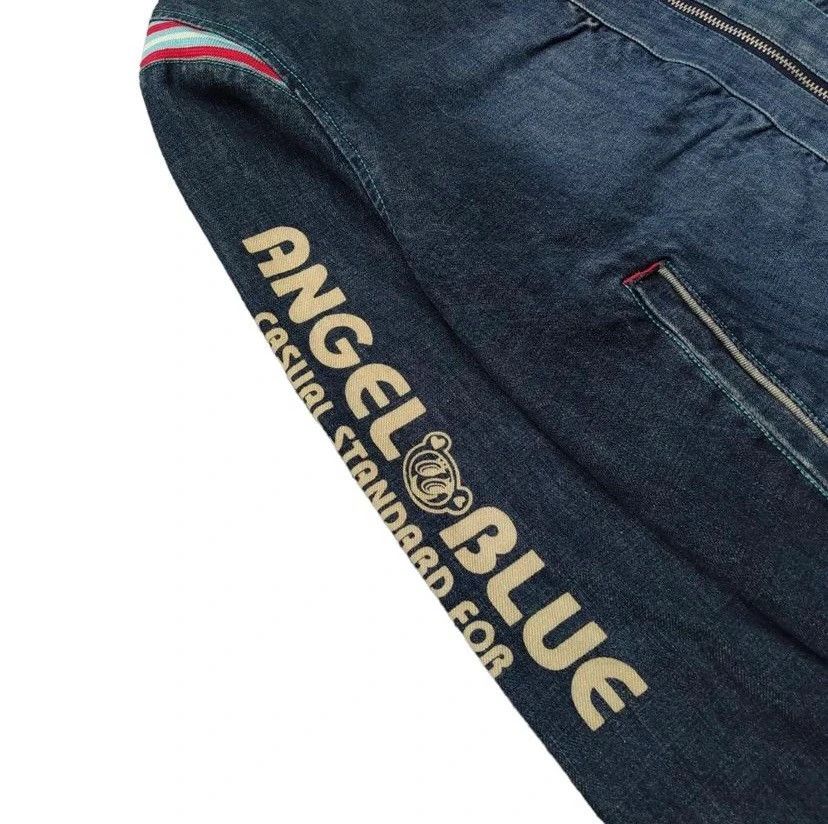 Vintage Angel Blue Zipper Denim Jacket