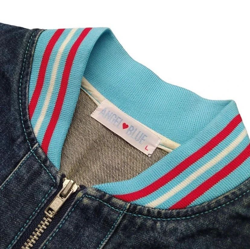 Vintage Angel Blue Zipper Denim Jacket