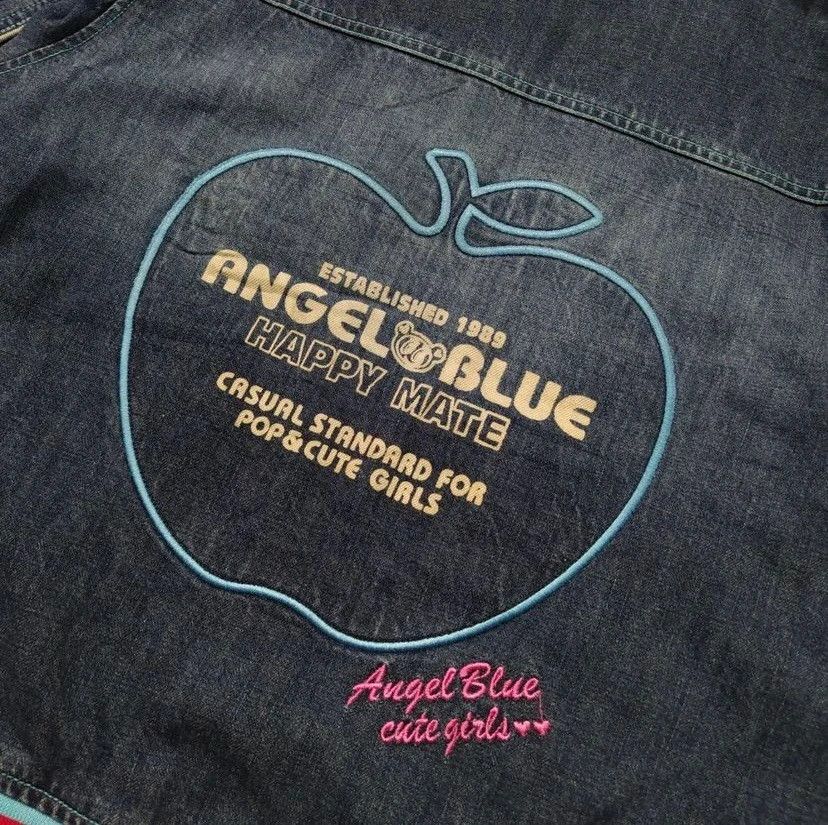 Vintage Angel Blue Zipper Denim Jacket