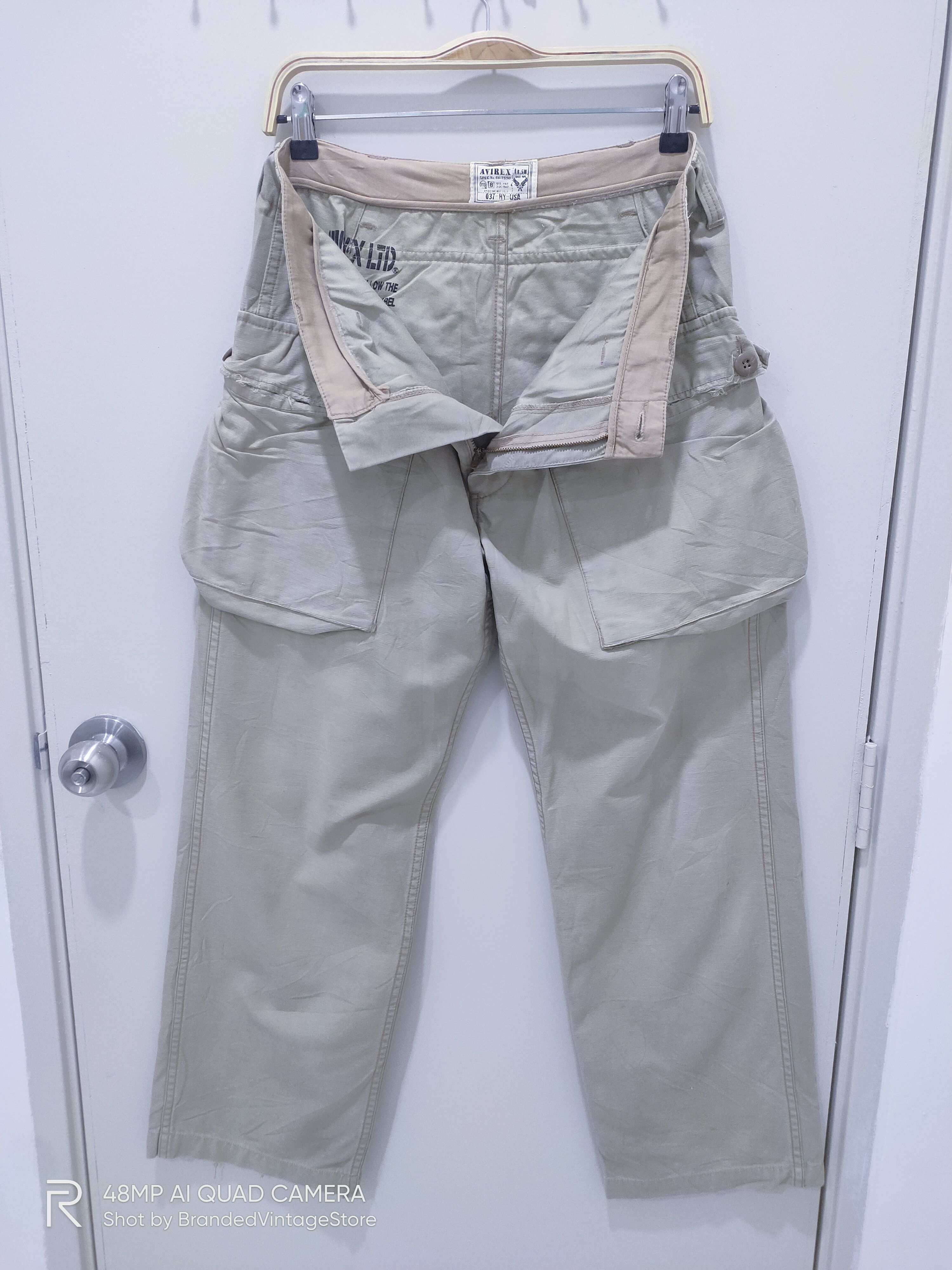 Avirex Rare AVIREX Flight Parachute US Air Force Cargo Monkey Pant Size US 33 - 3 Thumbnail