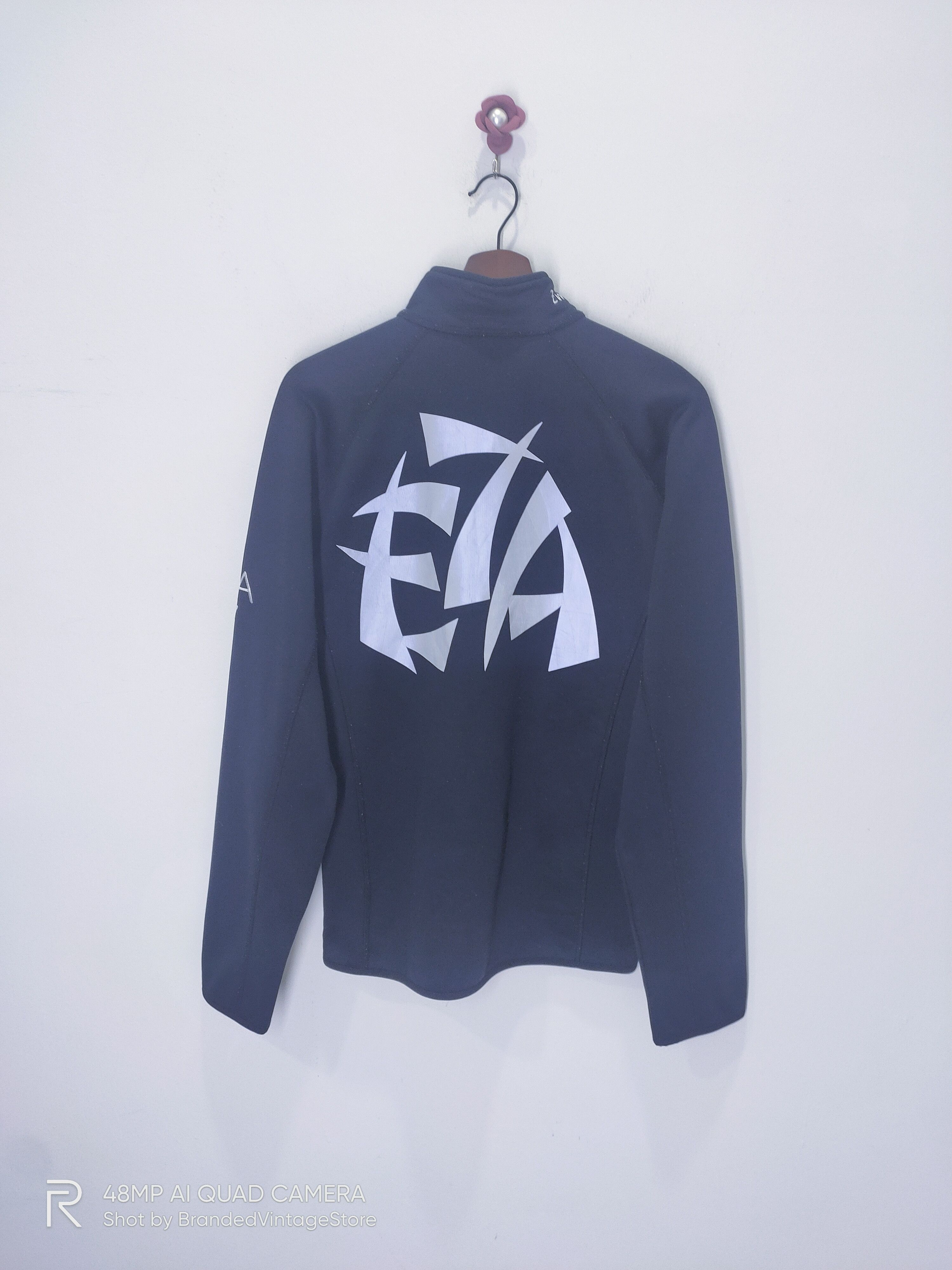 Emporio Armani × Gear for Sports × Japanese Brand EMPORIO ARMANI EA7 SlimFit Thigh Zip Diver Biker Sweatshirt Size US L / EU 52-54 / 3 - 2 Thumbnail