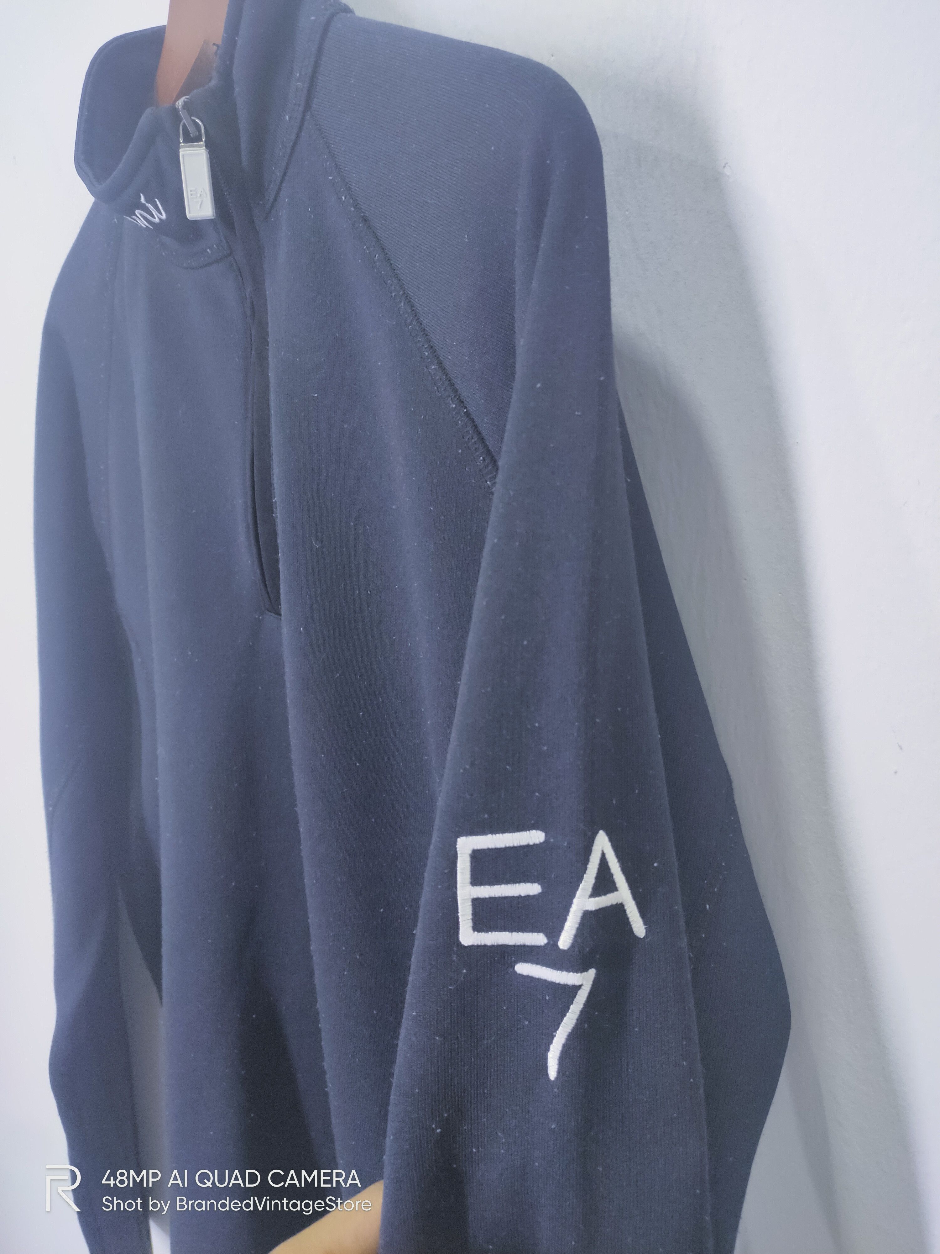 Emporio Armani × Gear for Sports × Japanese Brand EMPORIO ARMANI EA7 SlimFit Thigh Zip Diver Biker Sweatshirt Size US L / EU 52-54 / 3 - 3 Thumbnail