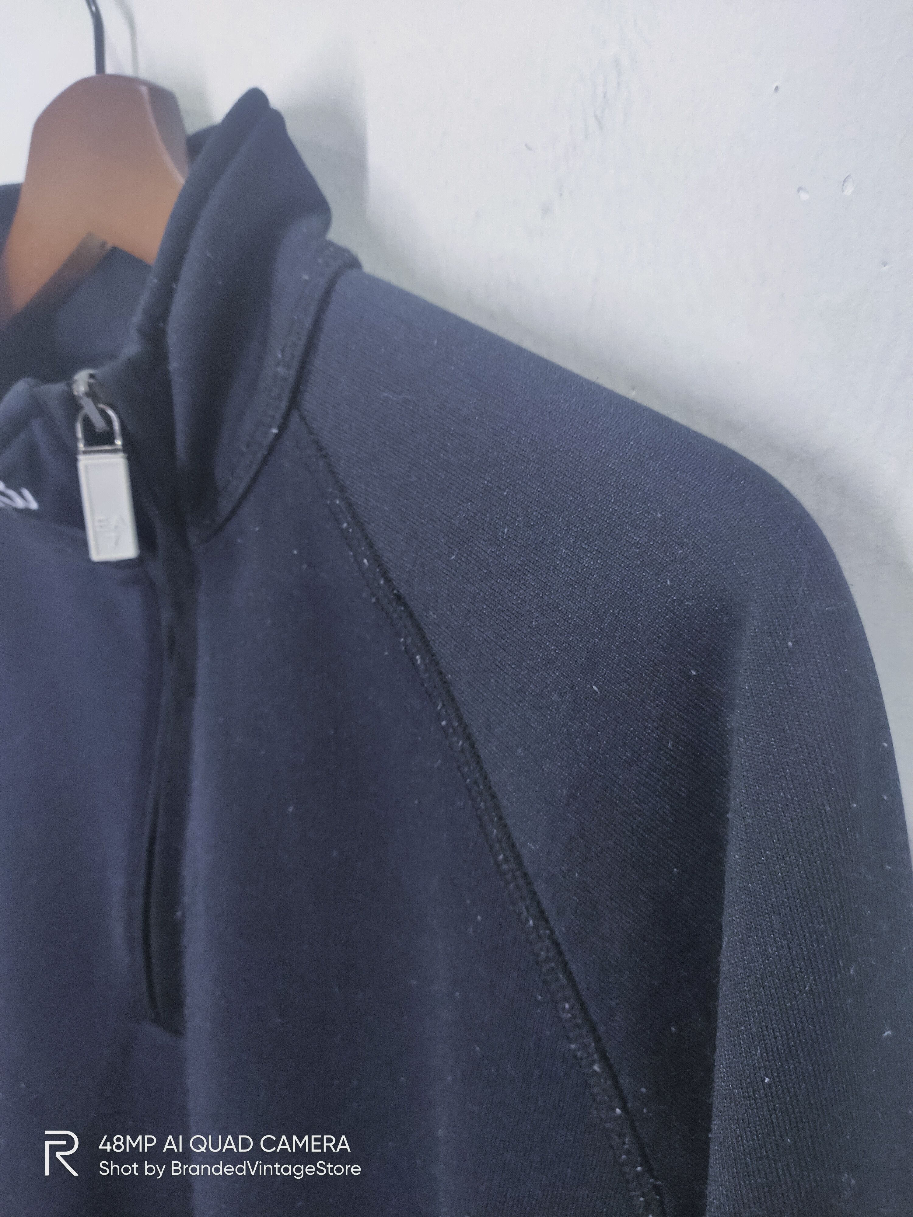 Emporio Armani × Gear for Sports × Japanese Brand EMPORIO ARMANI EA7 SlimFit Thigh Zip Diver Biker Sweatshirt Size US L / EU 52-54 / 3 - 5 Thumbnail