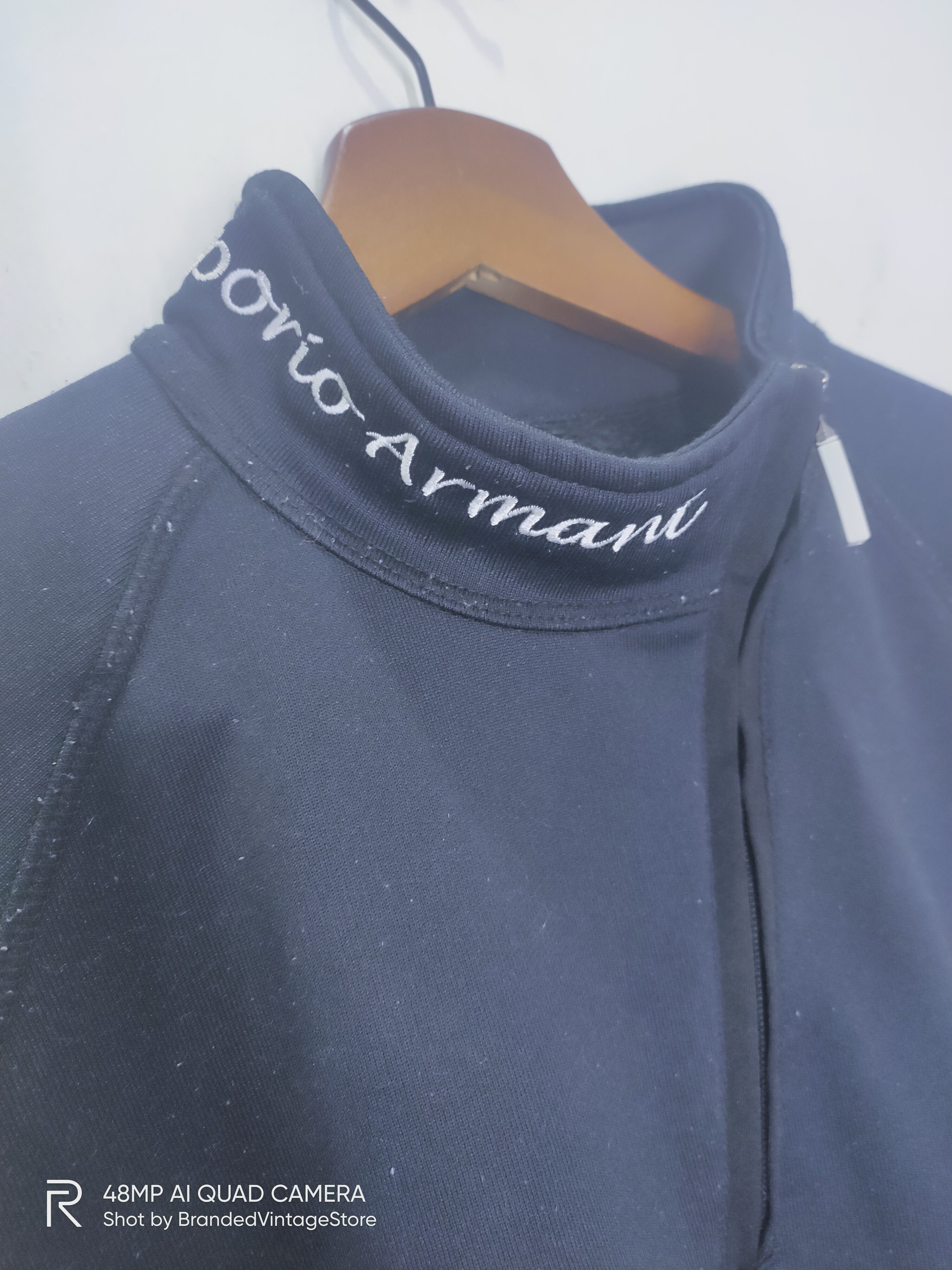 Emporio Armani × Gear for Sports × Japanese Brand EMPORIO ARMANI EA7 SlimFit Thigh Zip Diver Biker Sweatshirt Size US L / EU 52-54 / 3 - 4 Thumbnail