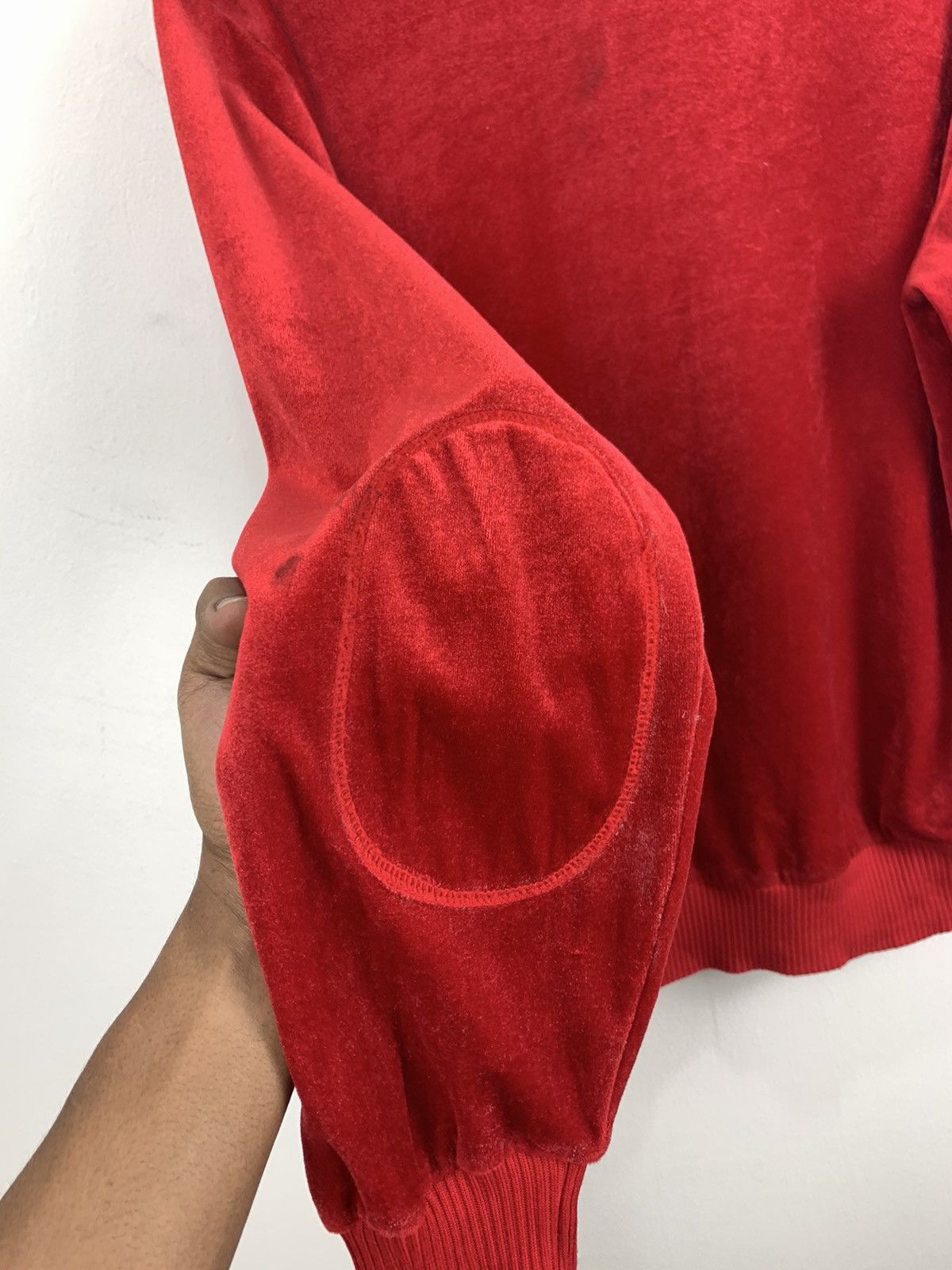 Other SEAGLEN Vintage 80s Velvet Half Button Red Skate Sweatshirt Size M / US 6-8 / IT 42-44 - 11 Thumbnail