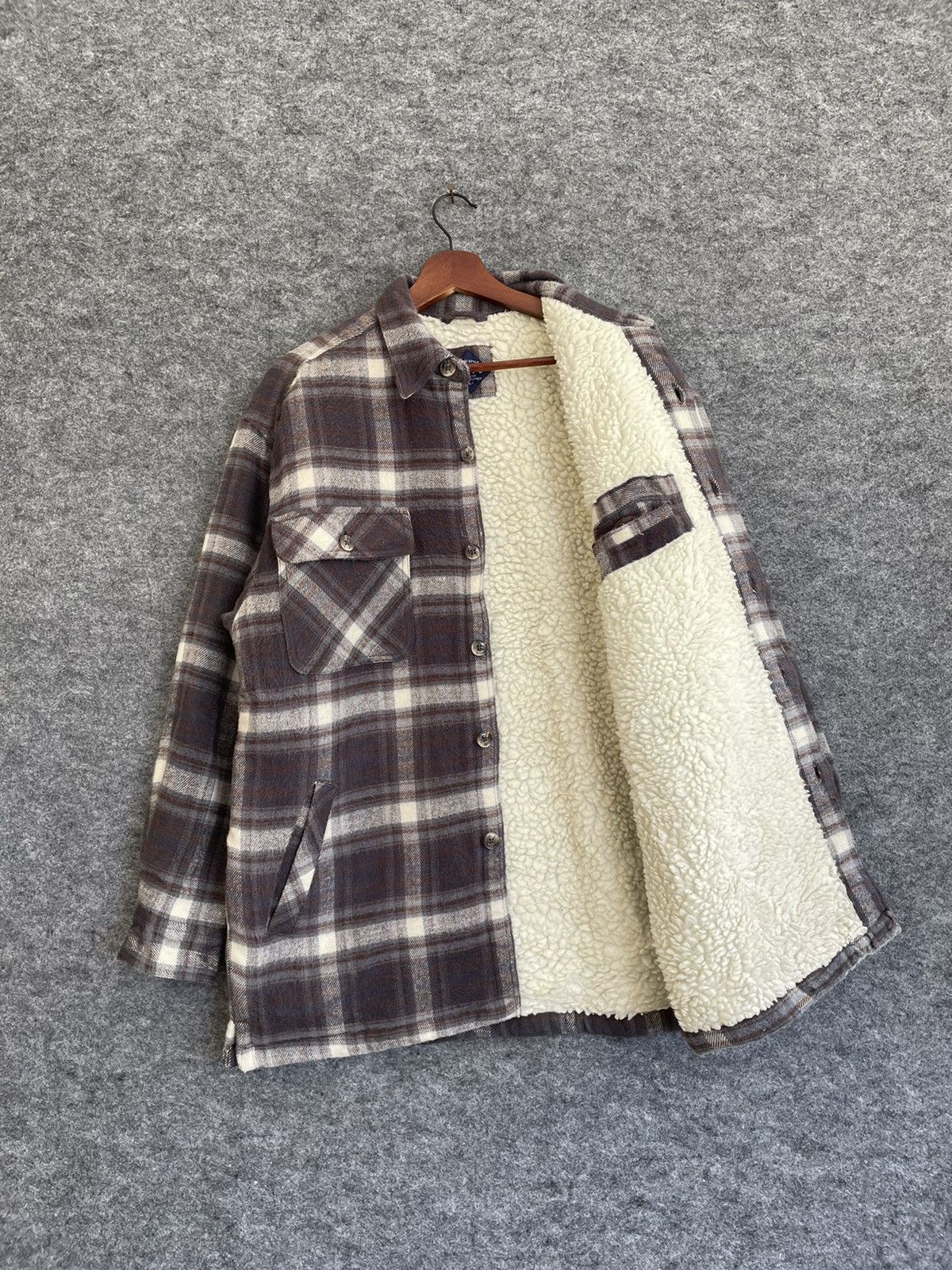 Gents × Vintage GENT’S FLANNEL SHEARLING JACKET Size US L / EU 52-54 / 3 - 5 Thumbnail