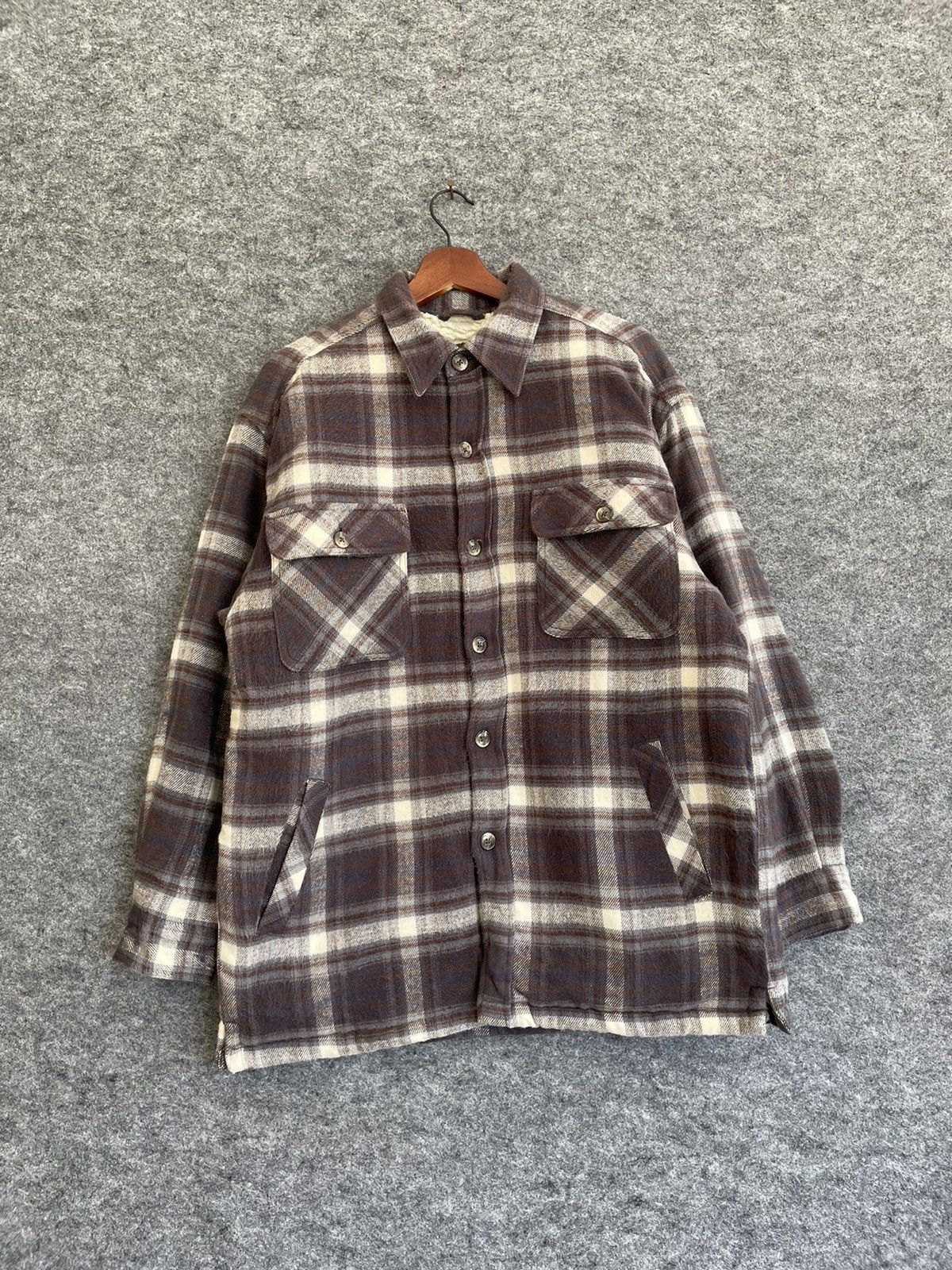 Gents × Vintage GENT’S FLANNEL SHEARLING JACKET Size US L / EU 52-54 / 3 - 1 Thumbnail