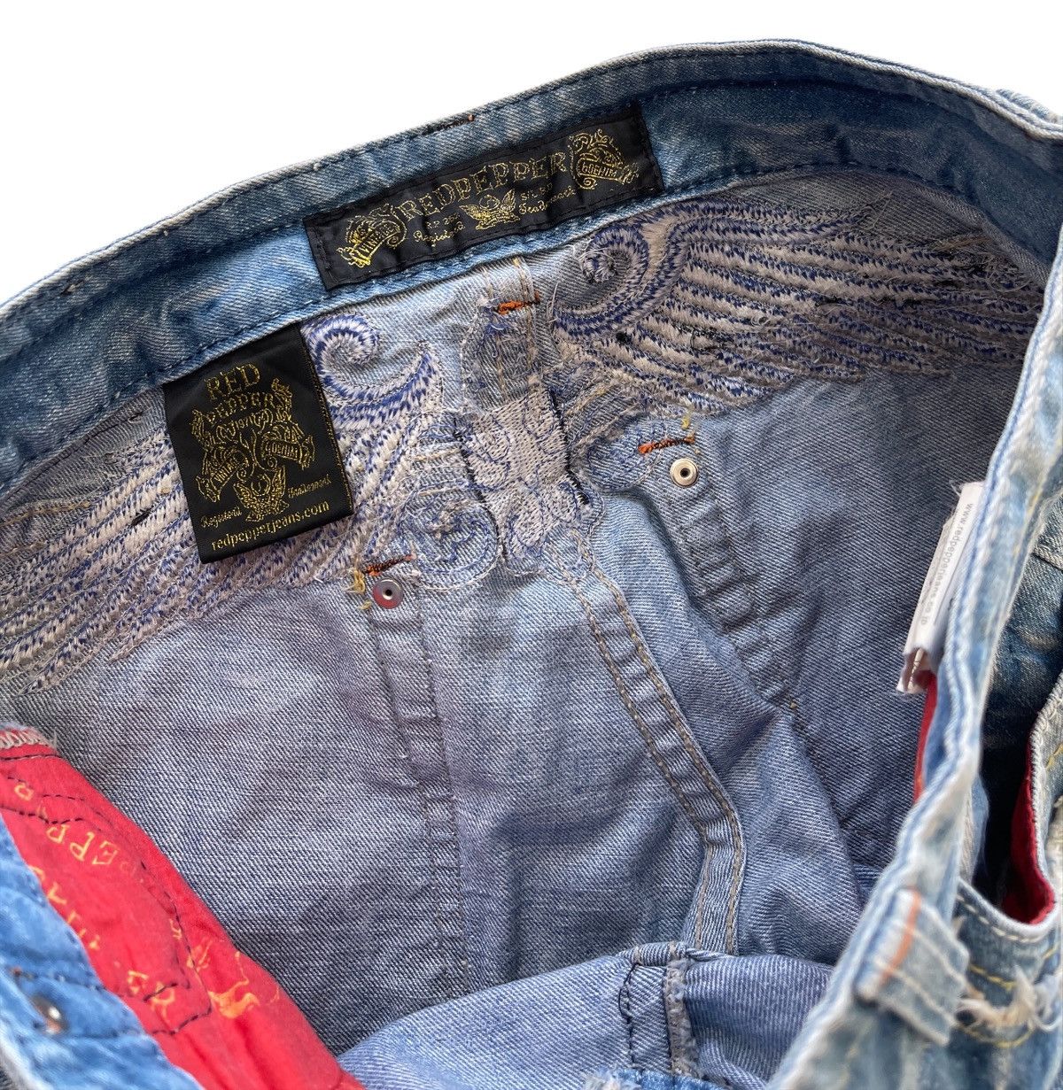 Japanese Brand Red Pepper Rusty Flared Denim Size US 31 - 11 Thumbnail