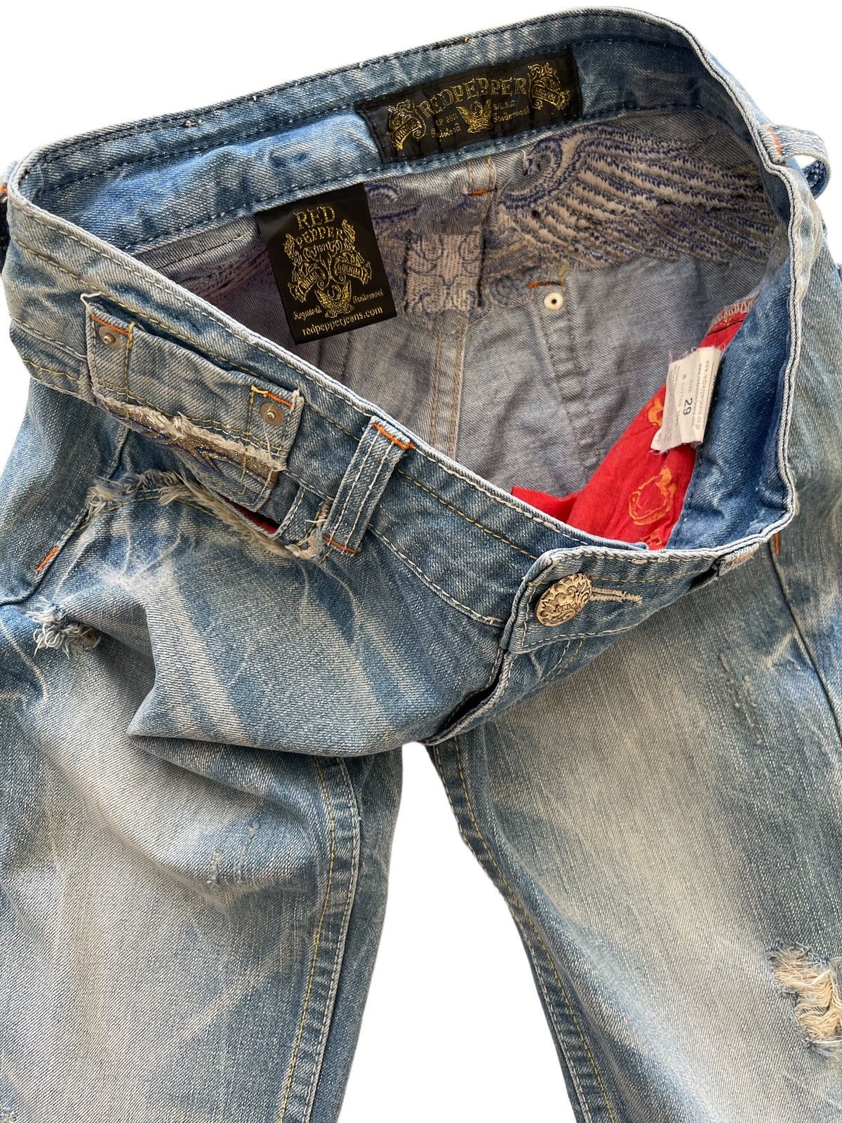 Japanese Brand Red Pepper Rusty Flared Denim Size US 31 - 12 Thumbnail