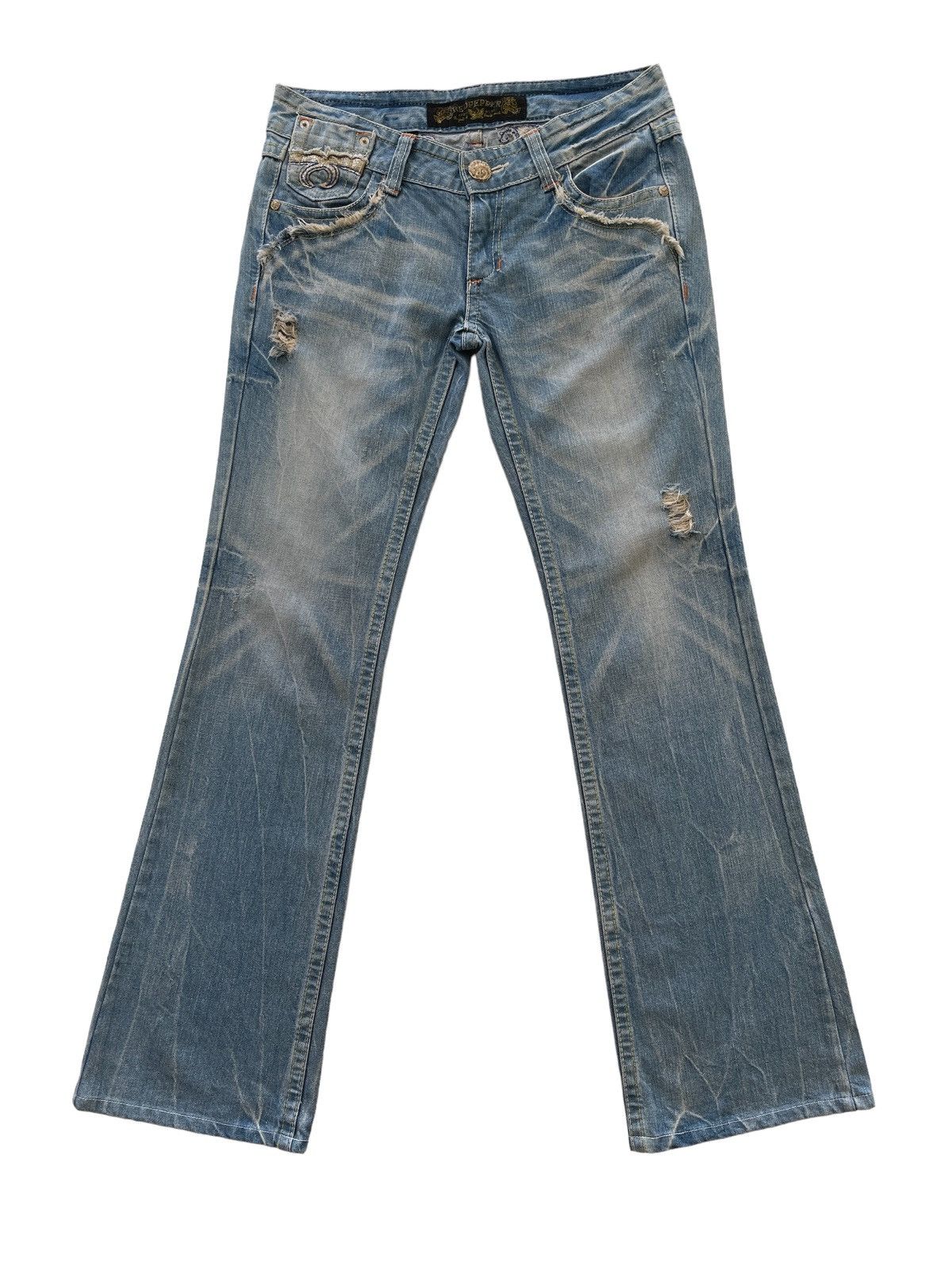 Japanese Brand Red Pepper Rusty Flared Denim Size US 31 - 2 Thumbnail