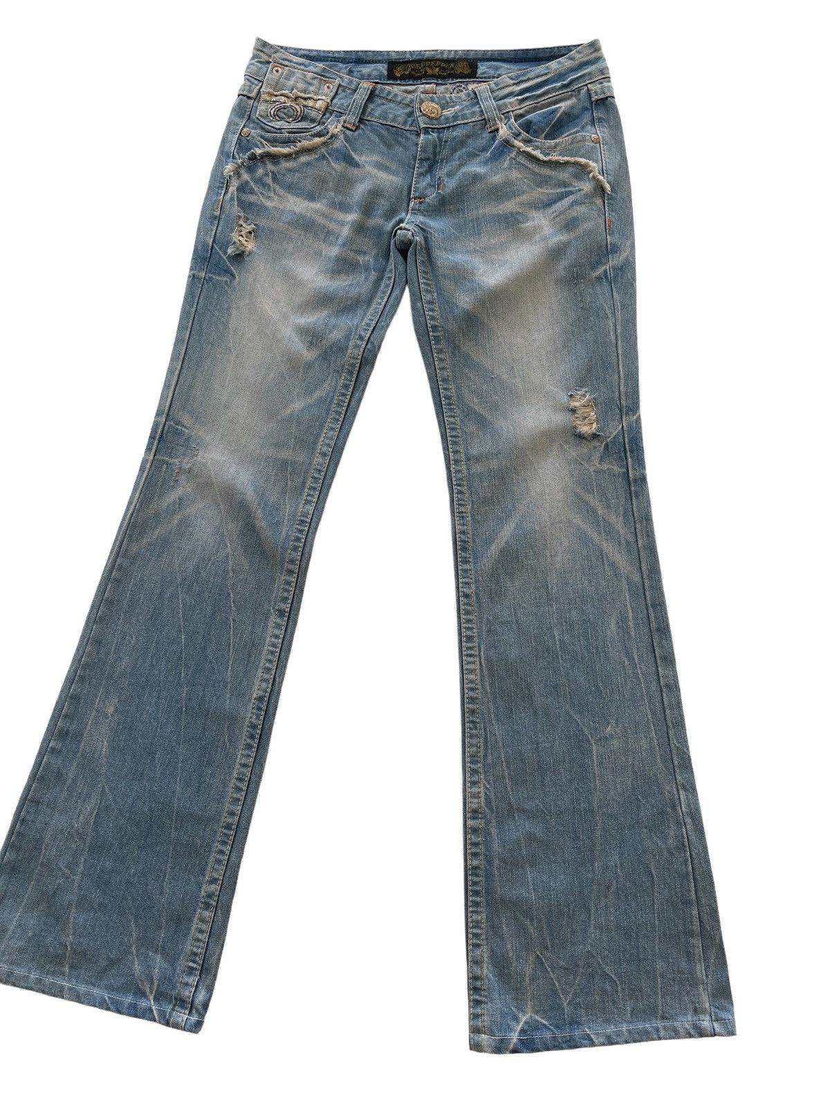 Japanese Brand Red Pepper Rusty Flared Denim Size US 31 - 3 Thumbnail
