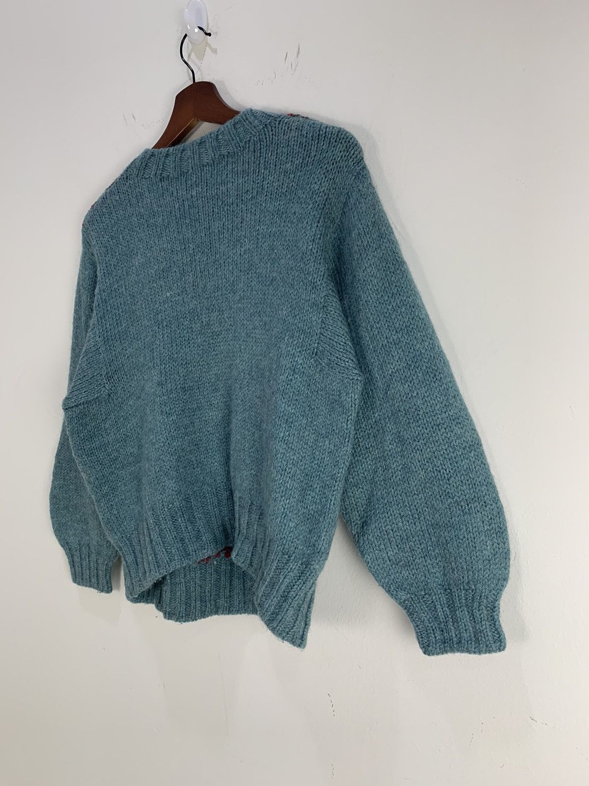 Designer × Traditional Weatherwear Vintage 80s Twist Cable Vneck Mohair Wool Knitwear Sweater Size US M / EU 48-50 / 2 - 11 Thumbnail