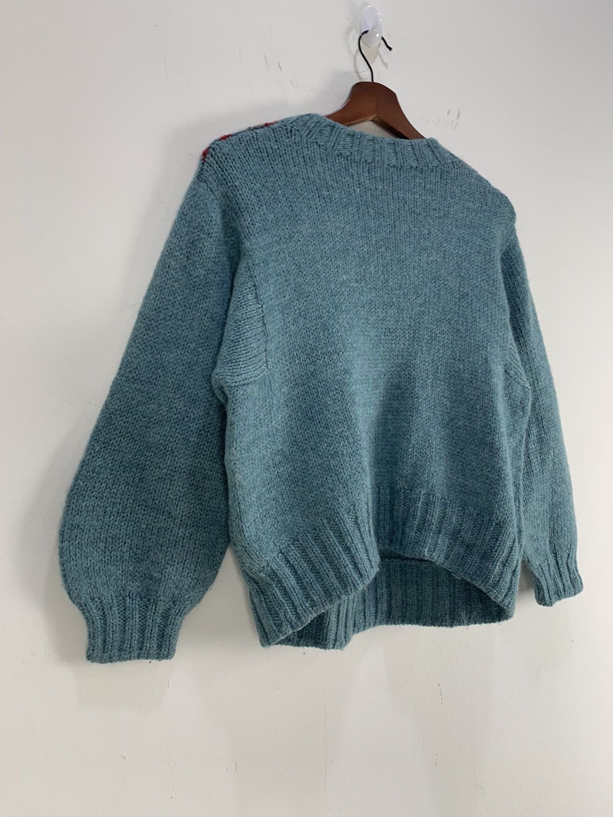 Designer × Traditional Weatherwear Vintage 80s Twist Cable Vneck Mohair Wool Knitwear Sweater Size US M / EU 48-50 / 2 - 10 Thumbnail