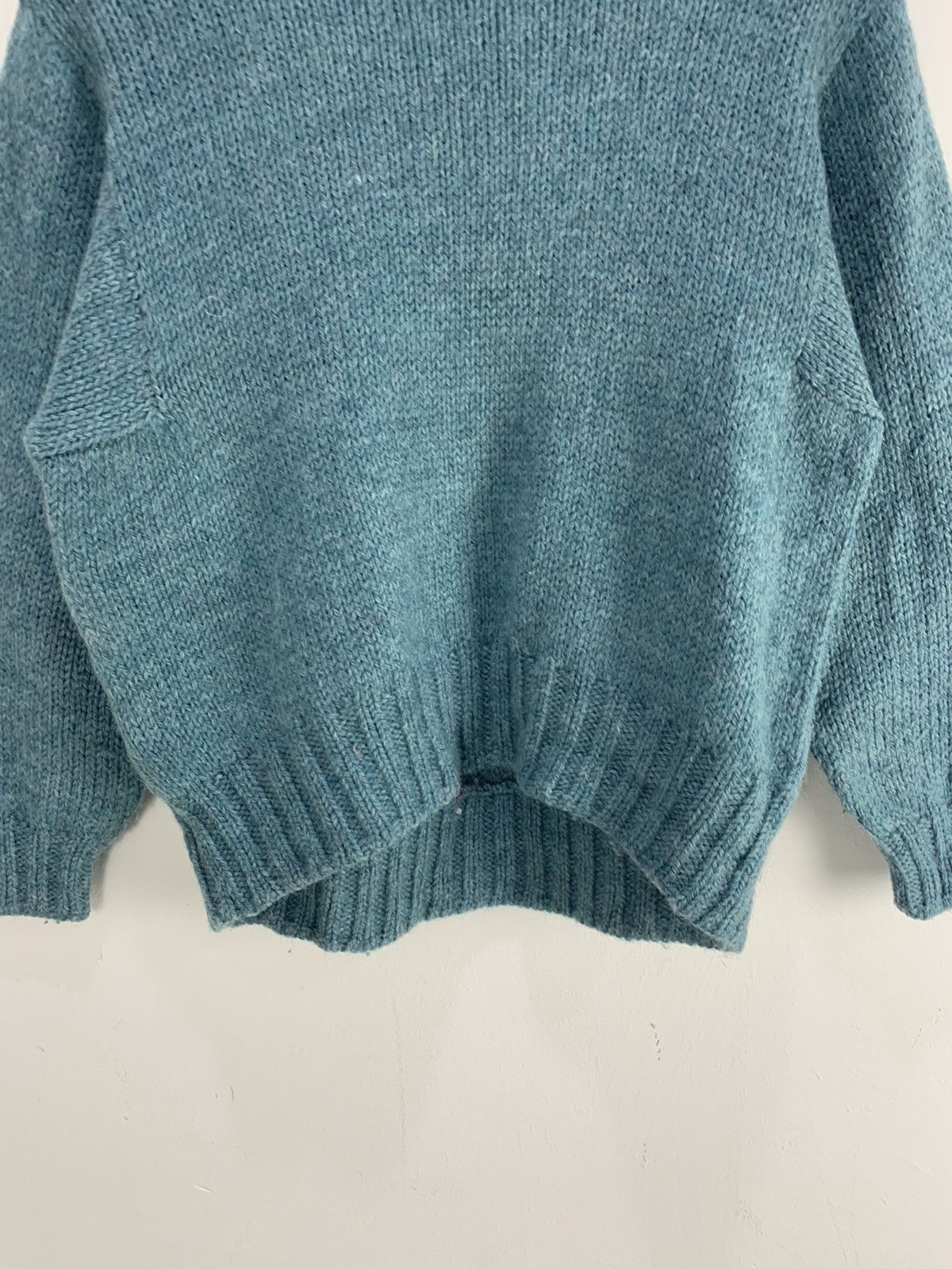 Designer × Traditional Weatherwear Vintage 80s Twist Cable Vneck Mohair Wool Knitwear Sweater Size US M / EU 48-50 / 2 - 9 Thumbnail