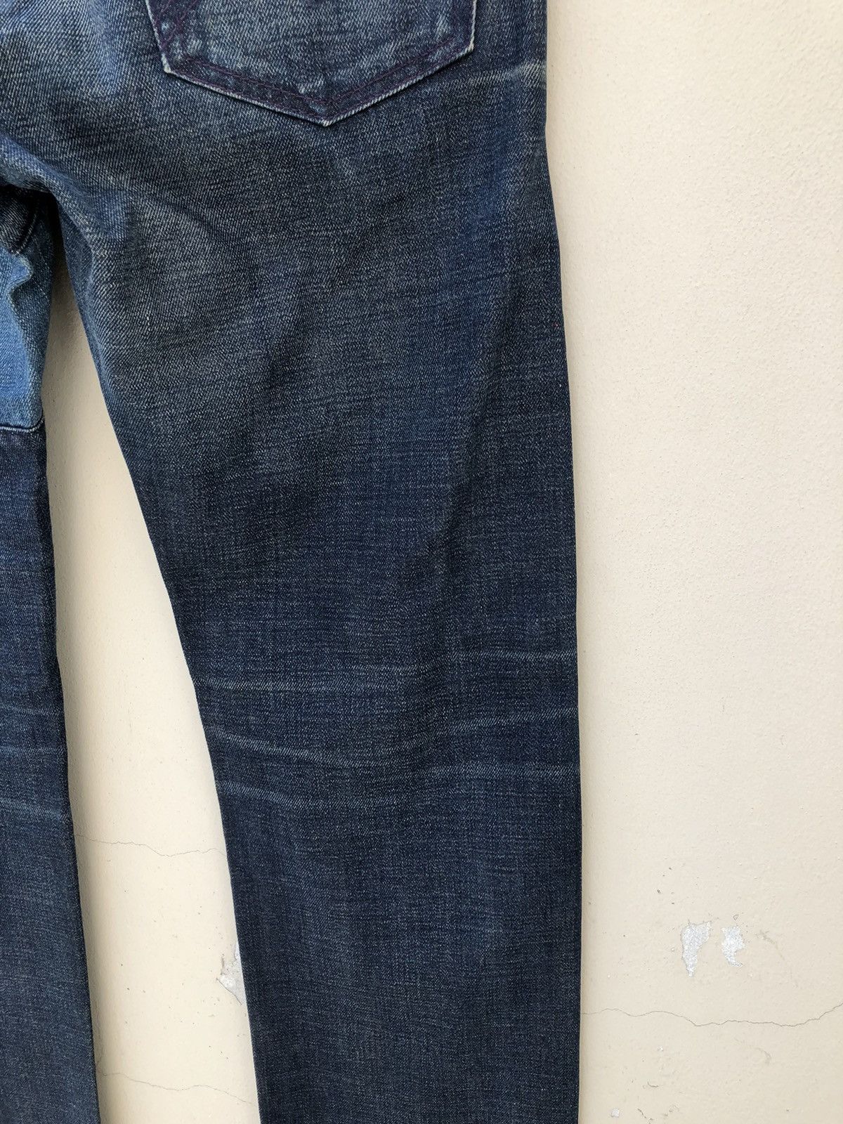 Neighborhood × Vintage RARE!! Vintage Neighborhood Japan Rips Denim Patchwork Jeans Size US 32 / EU 48 - 21 Thumbnail