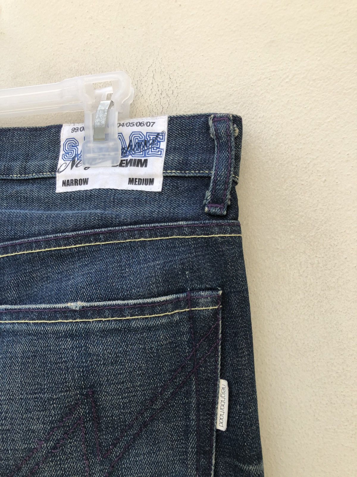 Neighborhood × Vintage RARE!! Vintage Neighborhood Japan Rips Denim Patchwork Jeans Size US 32 / EU 48 - 20 Thumbnail