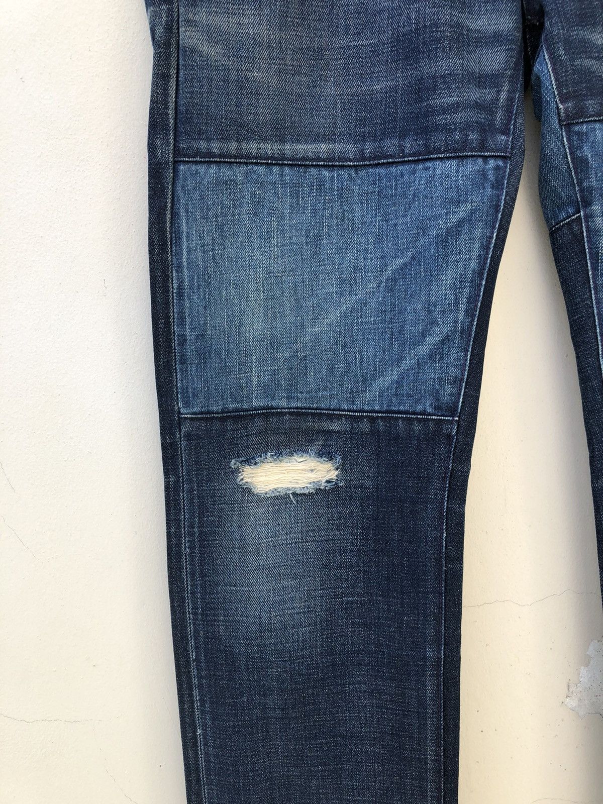 Neighborhood × Vintage RARE!! Vintage Neighborhood Japan Rips Denim Patchwork Jeans Size US 32 / EU 48 - 9 Thumbnail