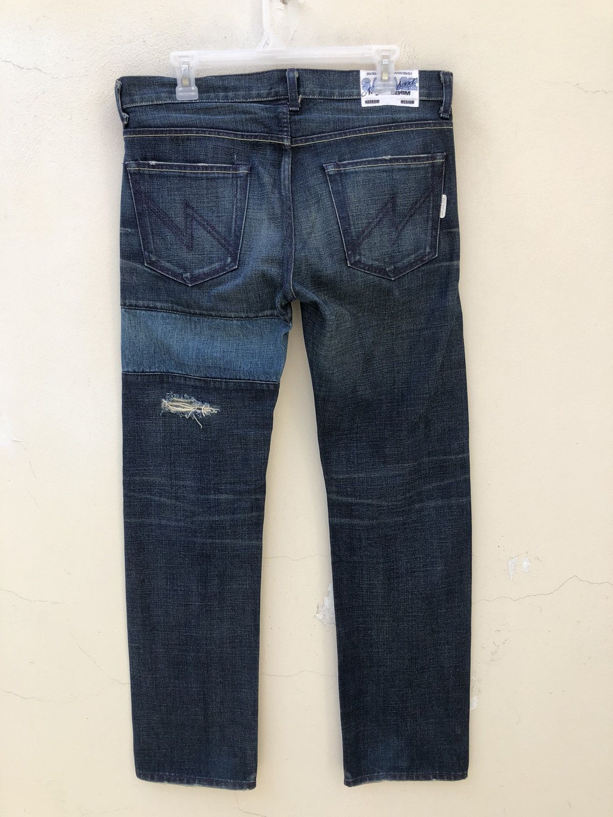 Neighborhood × Vintage RARE!! Vintage Neighborhood Japan Rips Denim Patchwork Jeans Size US 32 / EU 48 - 16 Thumbnail